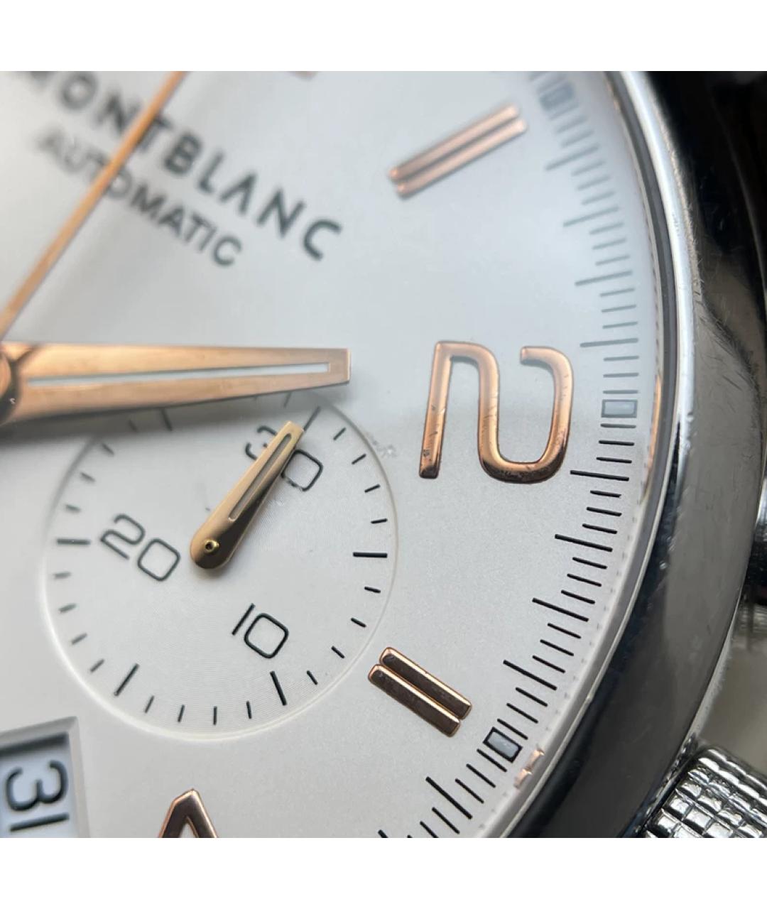 MONTBLANC Белые металлические часы, фото 7