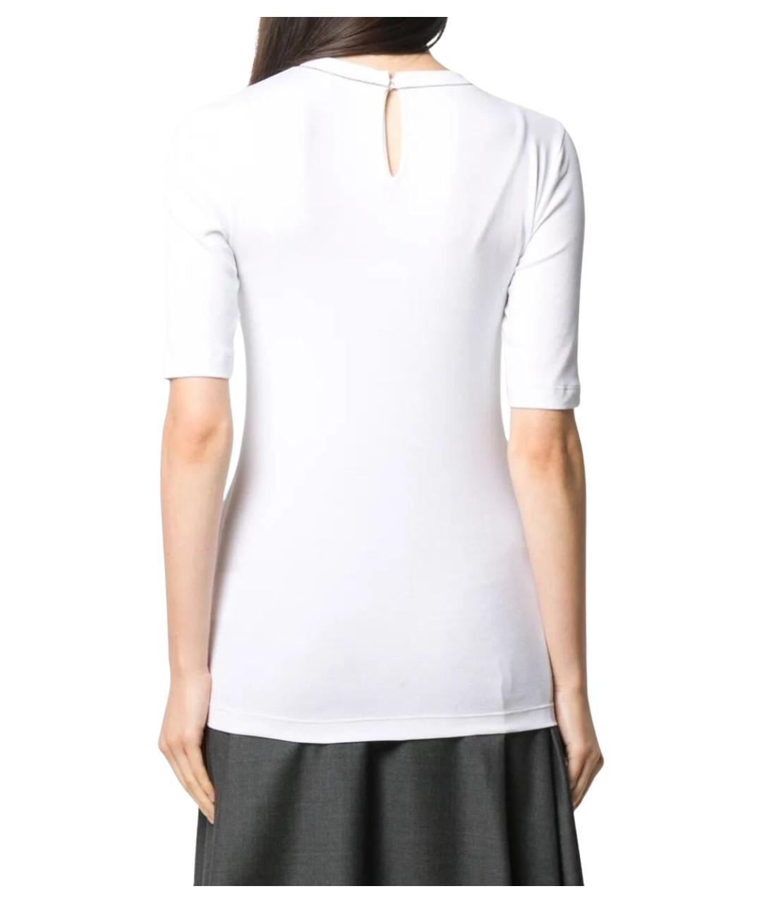 BRUNELLO CUCINELLI Белая хлопковая футболка, фото 3