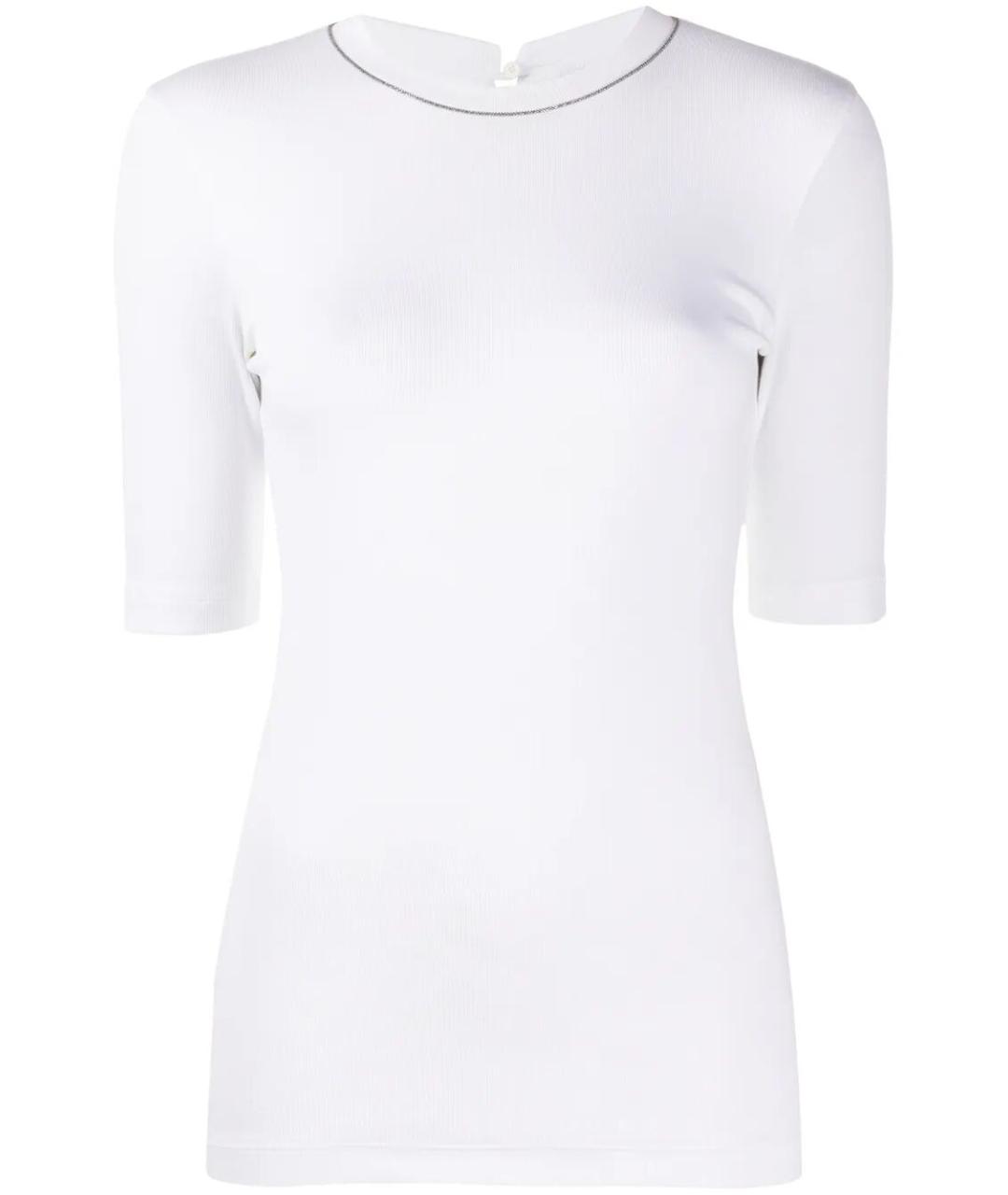 BRUNELLO CUCINELLI Белая хлопковая футболка, фото 1