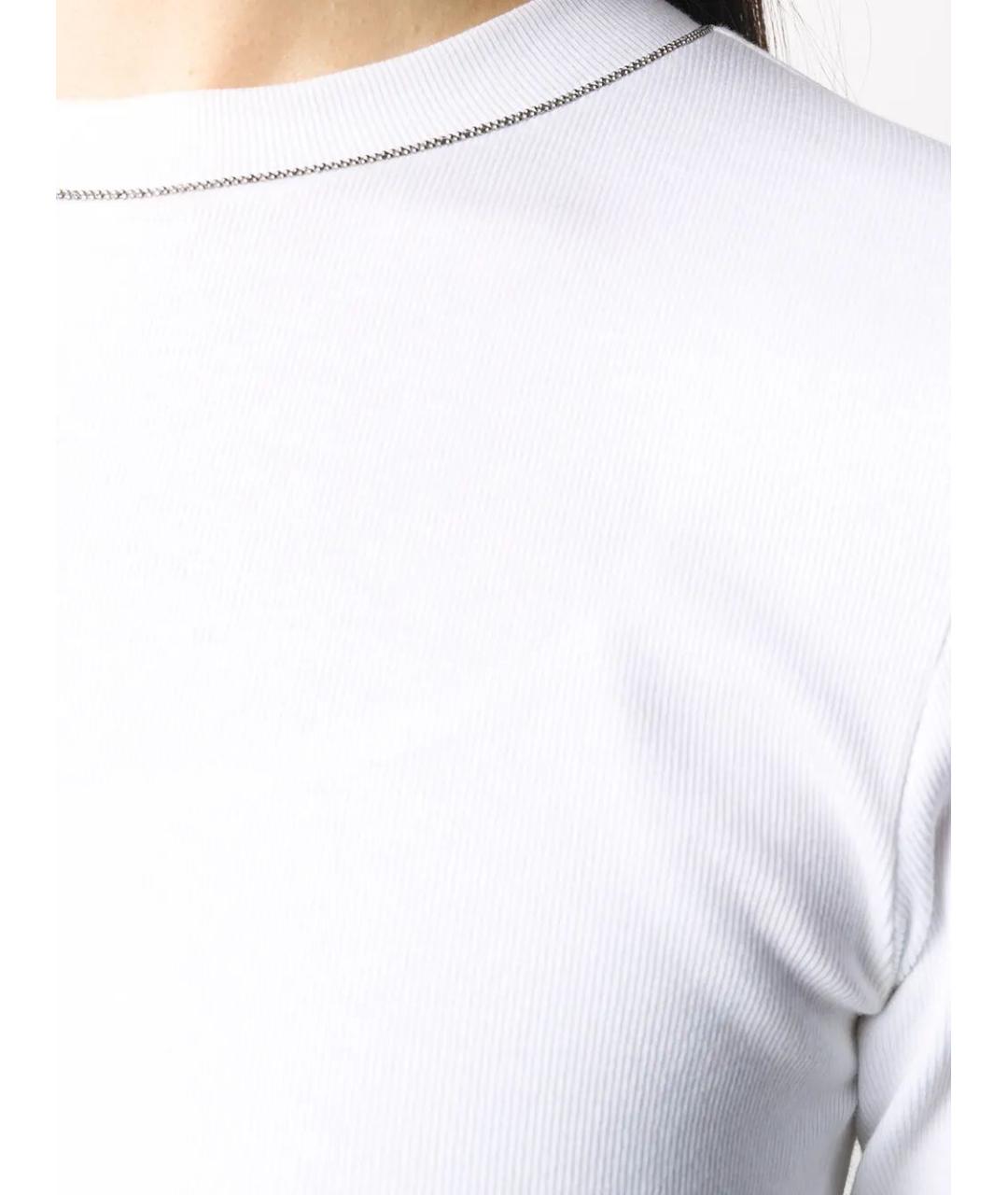 BRUNELLO CUCINELLI Белая хлопковая футболка, фото 5