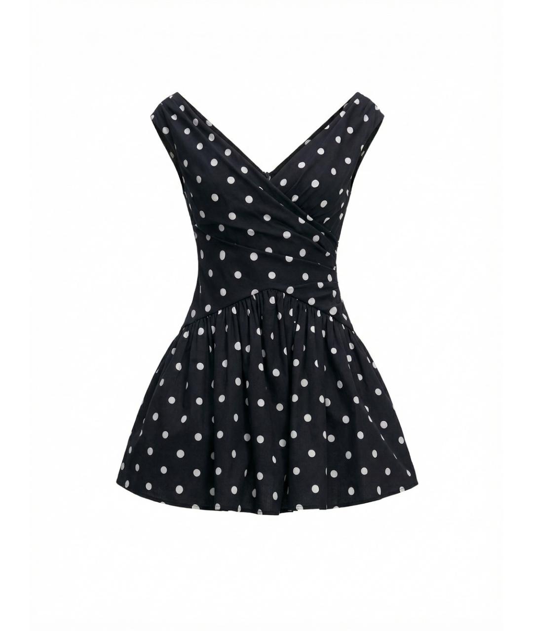 SELF-PORTRAIT Черное хлопковое коктейльное платье, фото 1