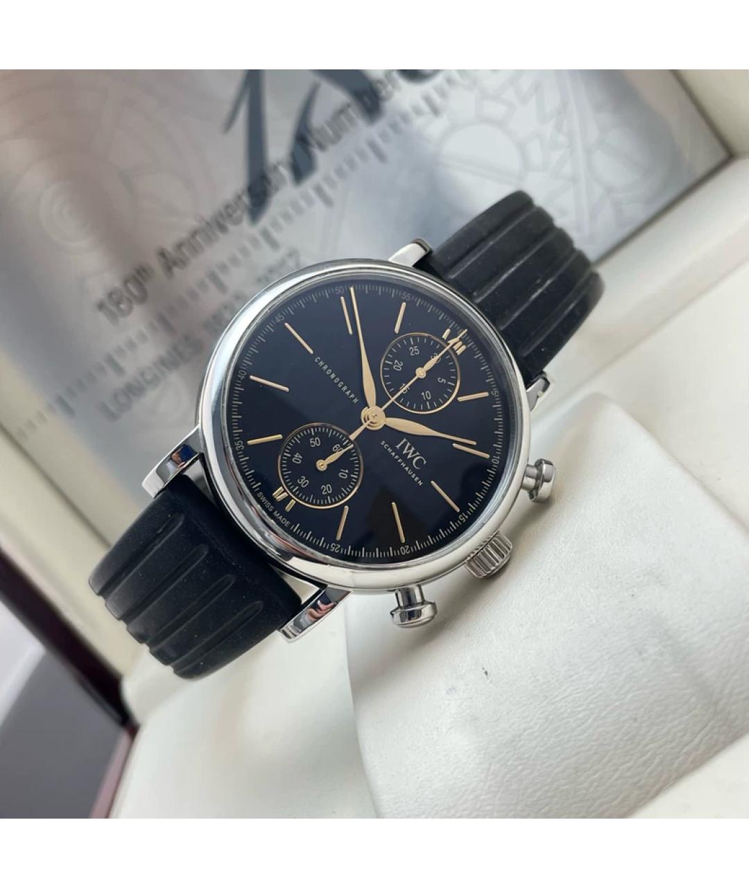 Jaeger LeCoultre Черные металлические часы, фото 7