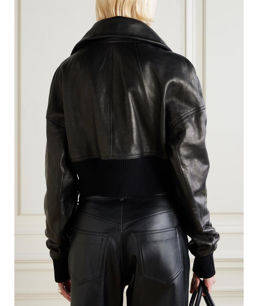 RICK OWENS Черная кожаная куртка, фото 7