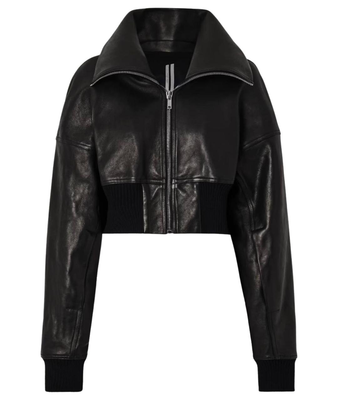 RICK OWENS Черная кожаная куртка, фото 1