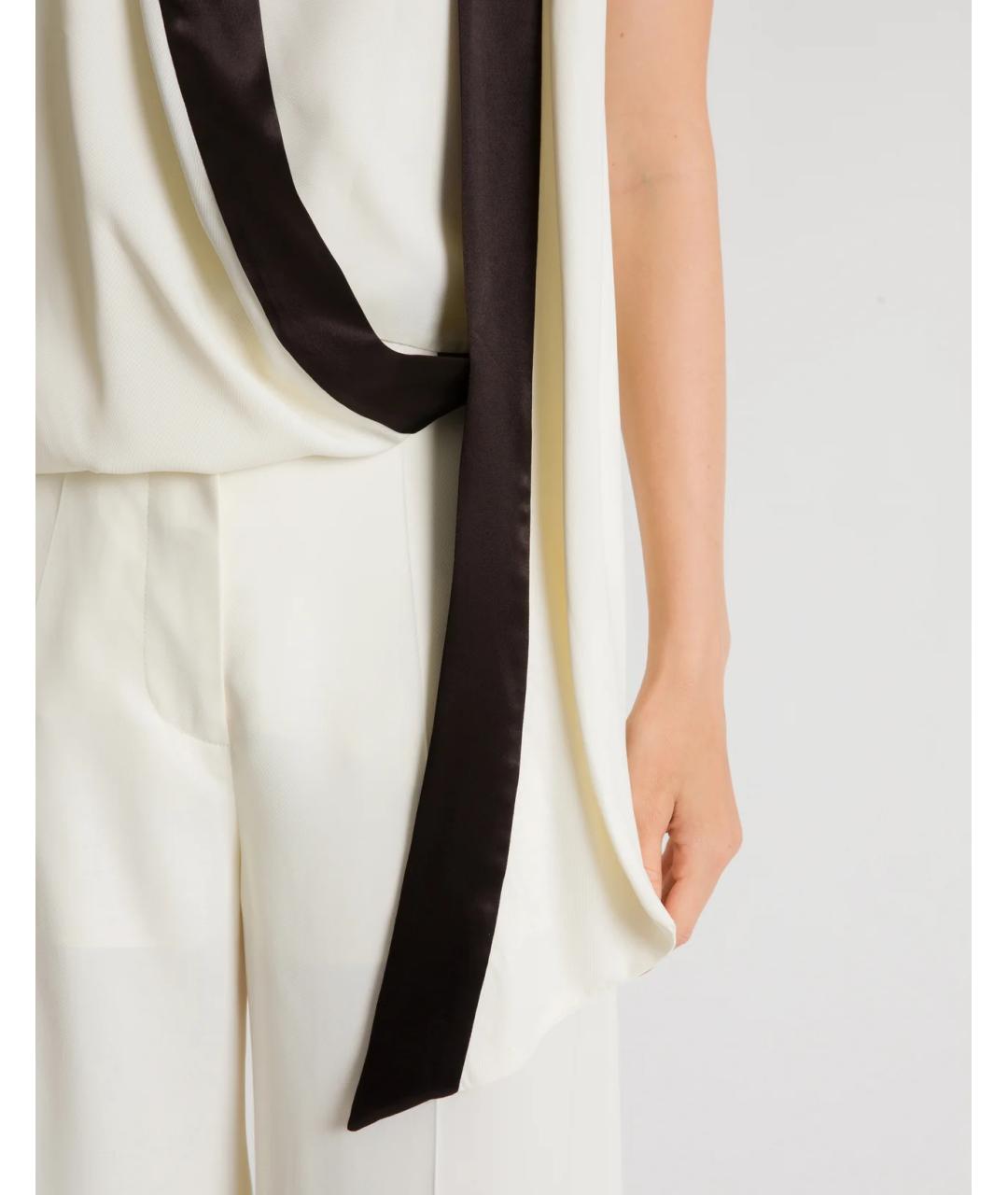 ALBERTA FERRETTI Бежевая вискозная майка, фото 3