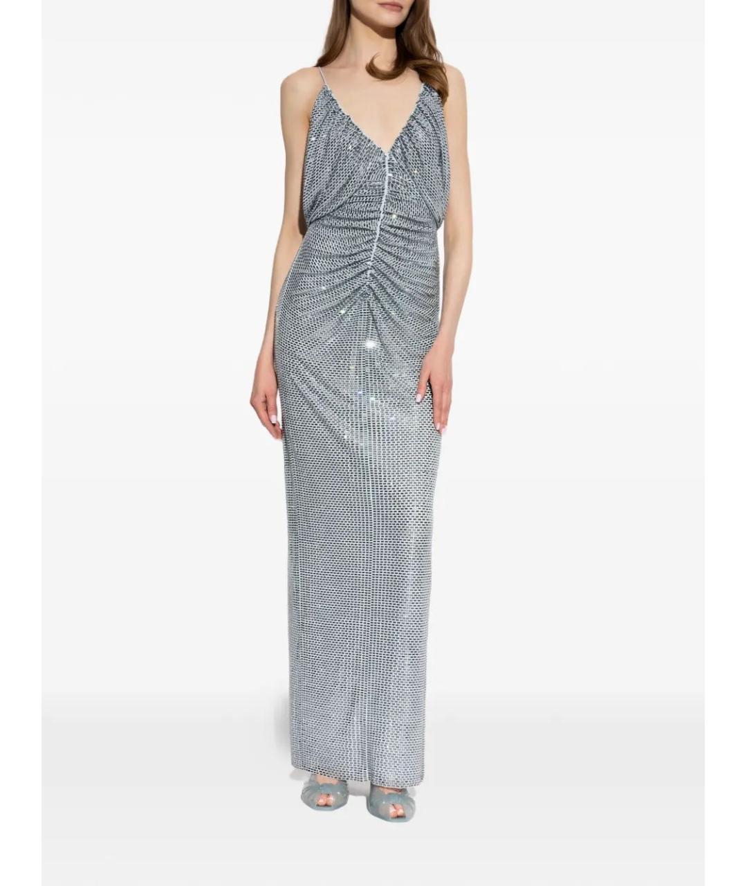 SELF-PORTRAIT Голубое полиэстеровое коктейльное платье, фото 2