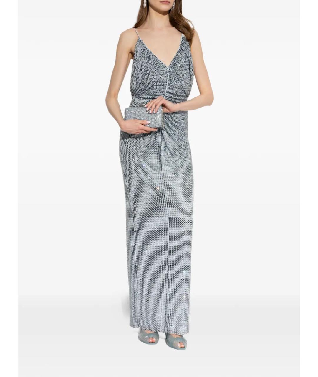 SELF-PORTRAIT Голубое полиэстеровое коктейльное платье, фото 3