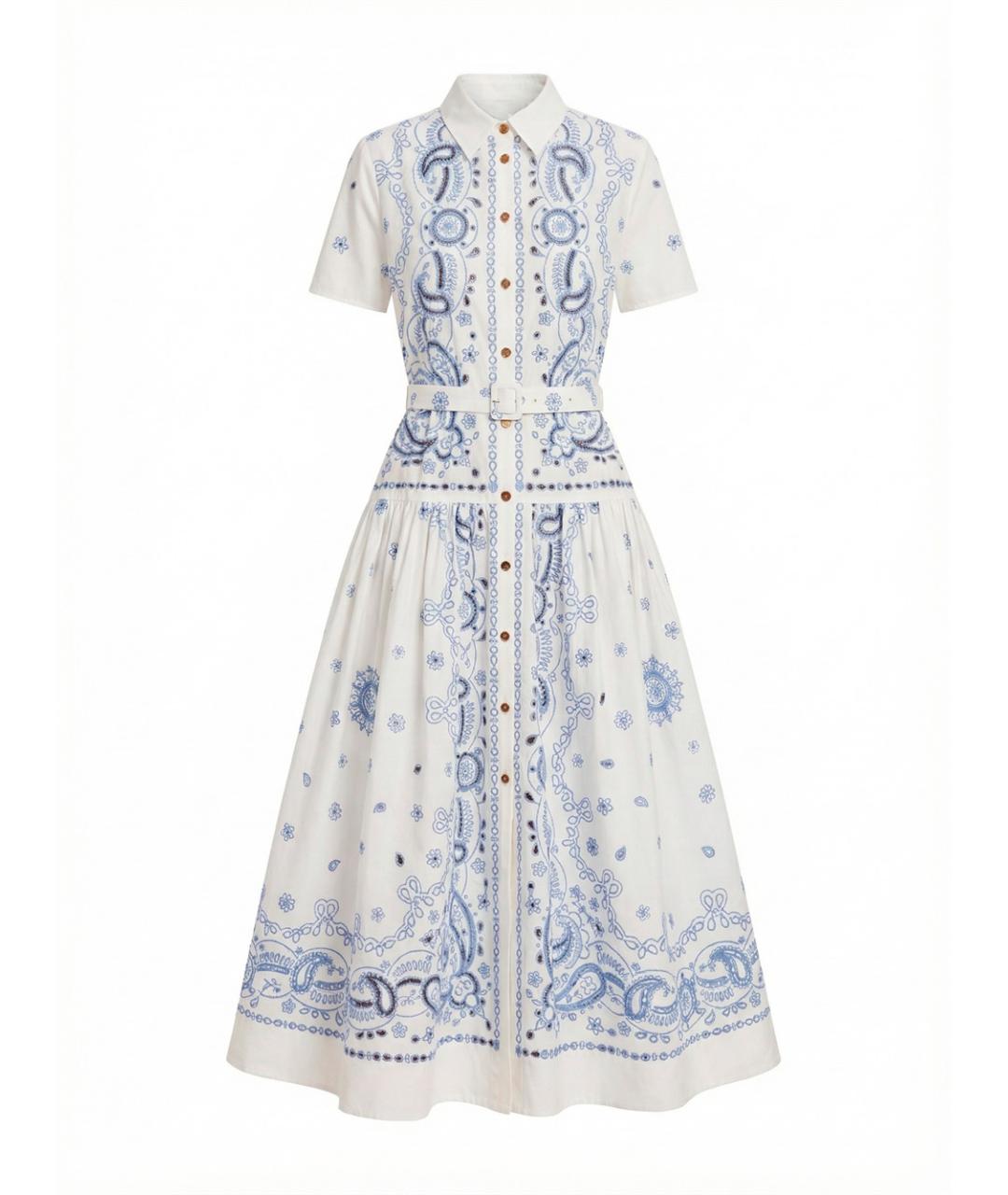 SELF-PORTRAIT Белое хлопковое повседневное платье, фото 1