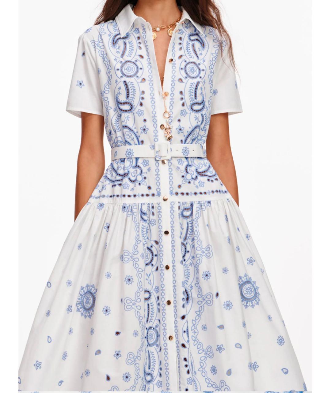 SELF-PORTRAIT Белое хлопковое повседневное платье, фото 5