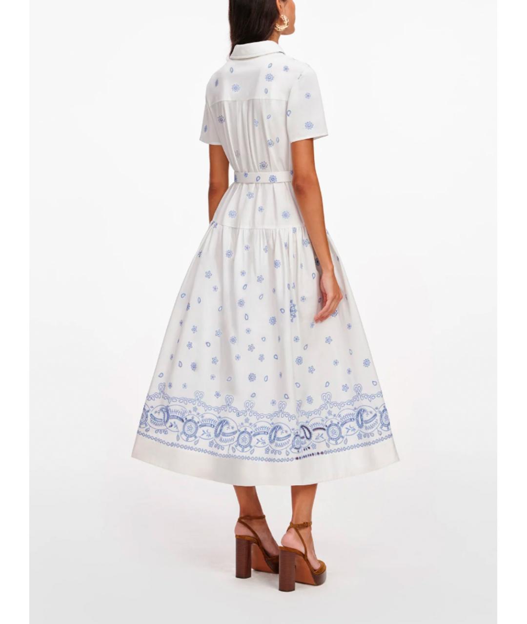 SELF-PORTRAIT Белое хлопковое повседневное платье, фото 4