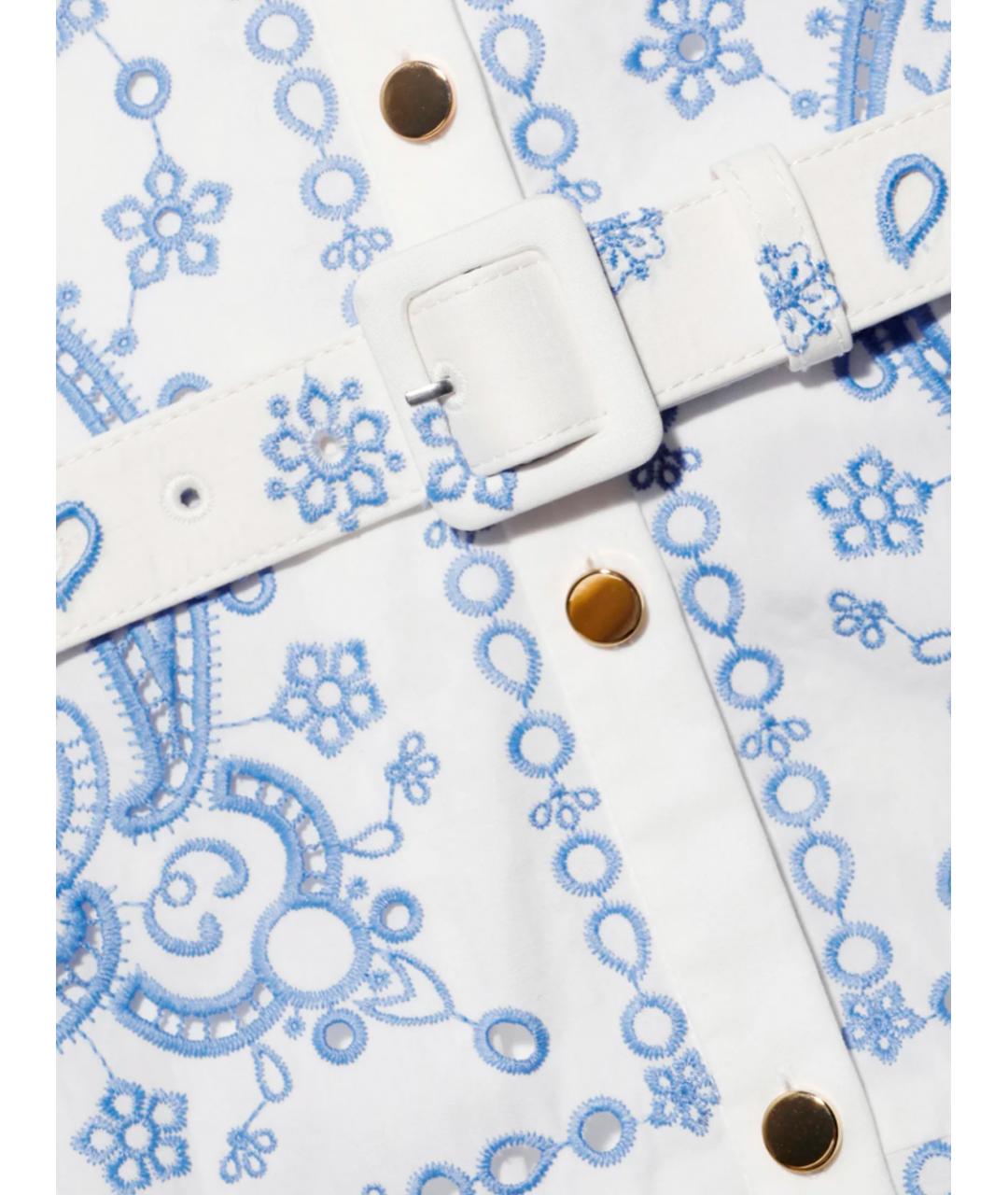 SELF-PORTRAIT Белое хлопковое повседневное платье, фото 6