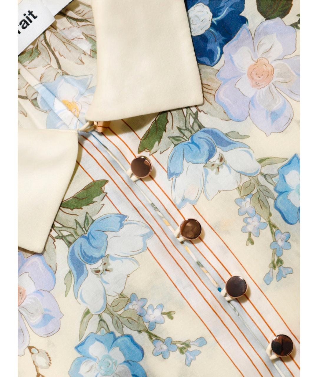 SELF-PORTRAIT Желтая хлопковая рубашка, фото 6