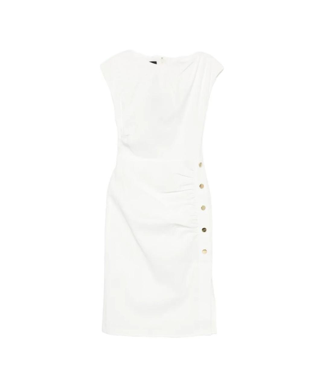 PINKO Белое льняное повседневное платье, фото 1