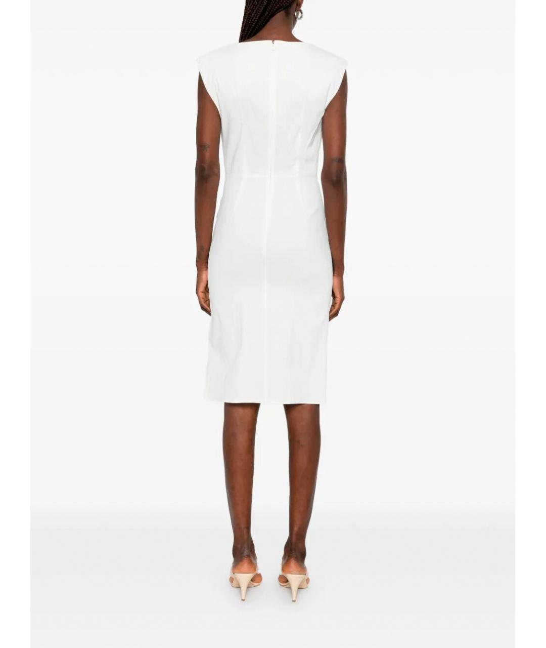 PINKO Белое льняное повседневное платье, фото 4