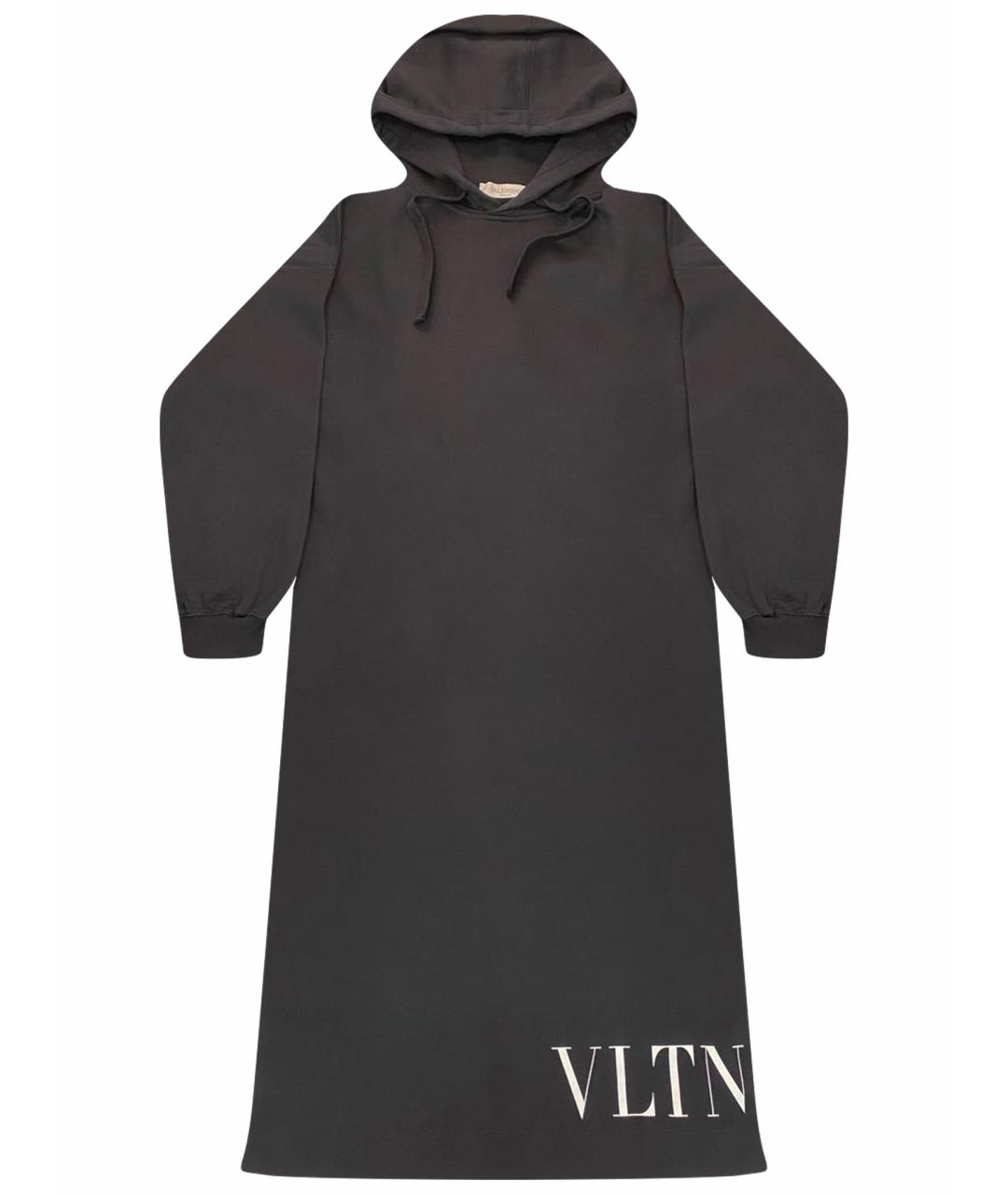 VALENTINO Черное хлопковое повседневное платье, фото 1