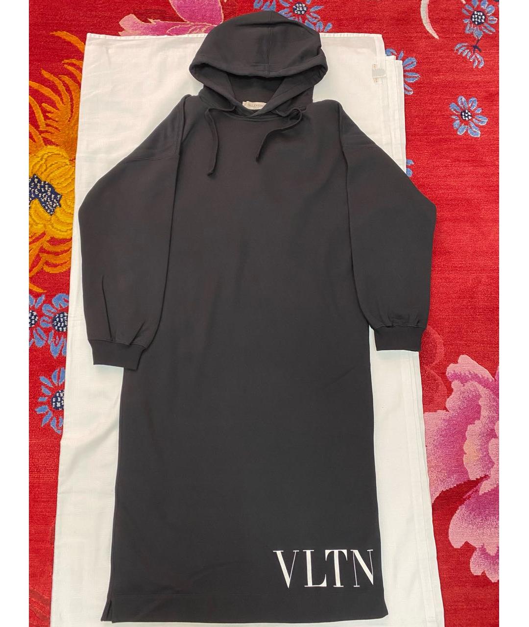 VALENTINO Черное хлопковое повседневное платье, фото 9