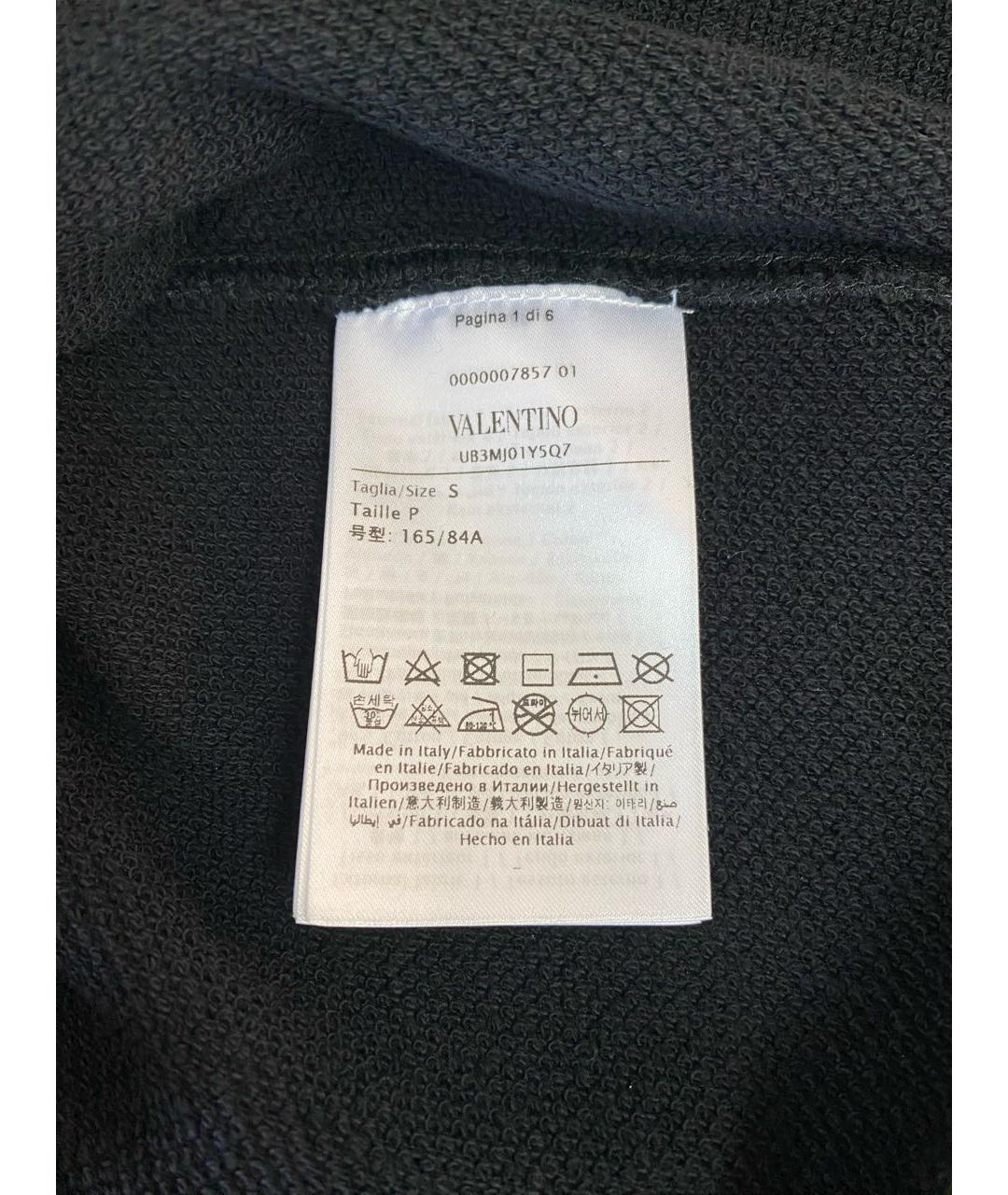 VALENTINO Черное хлопковое повседневное платье, фото 8