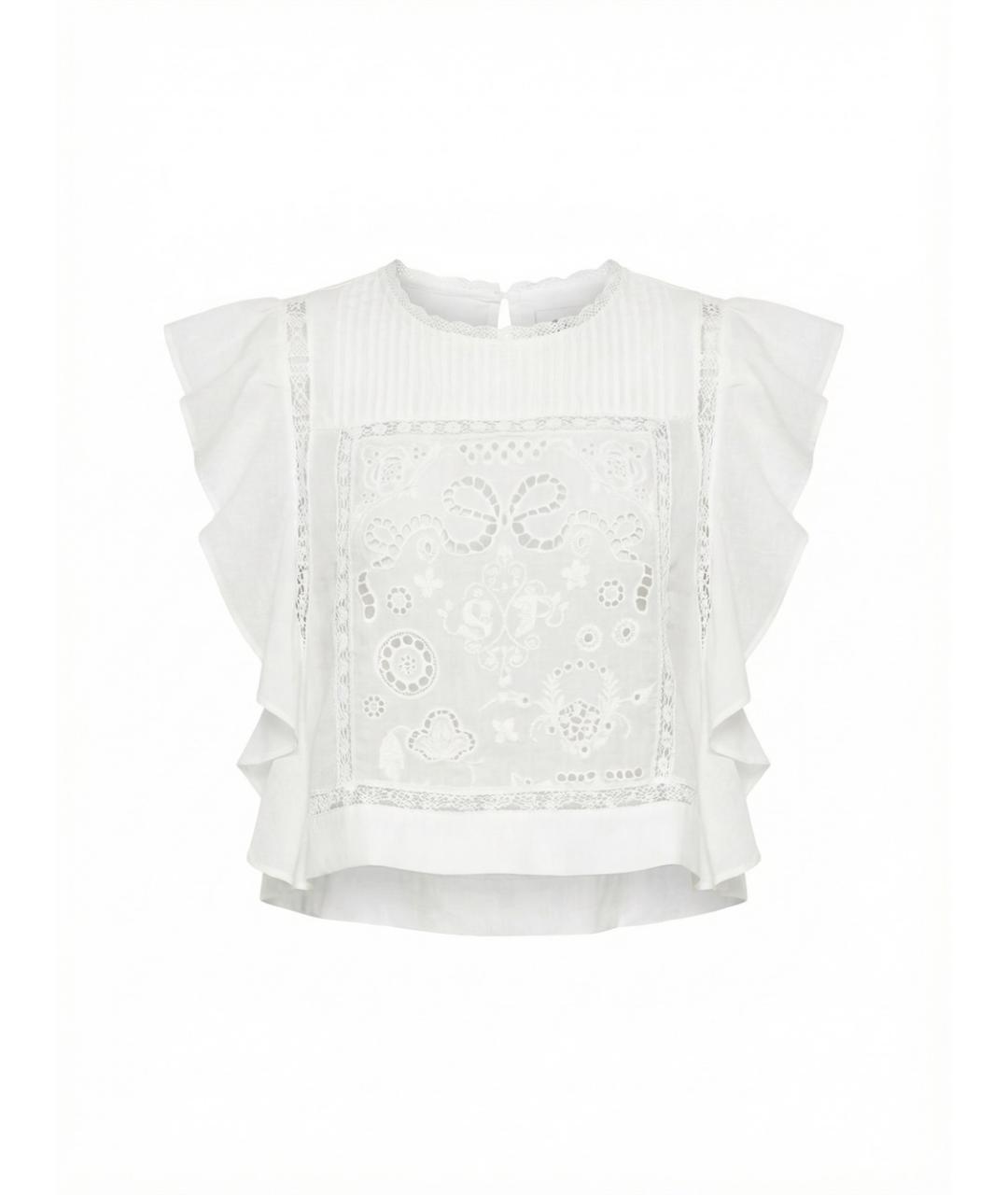 SELF-PORTRAIT Белая полиэстеровая блузы, фото 1