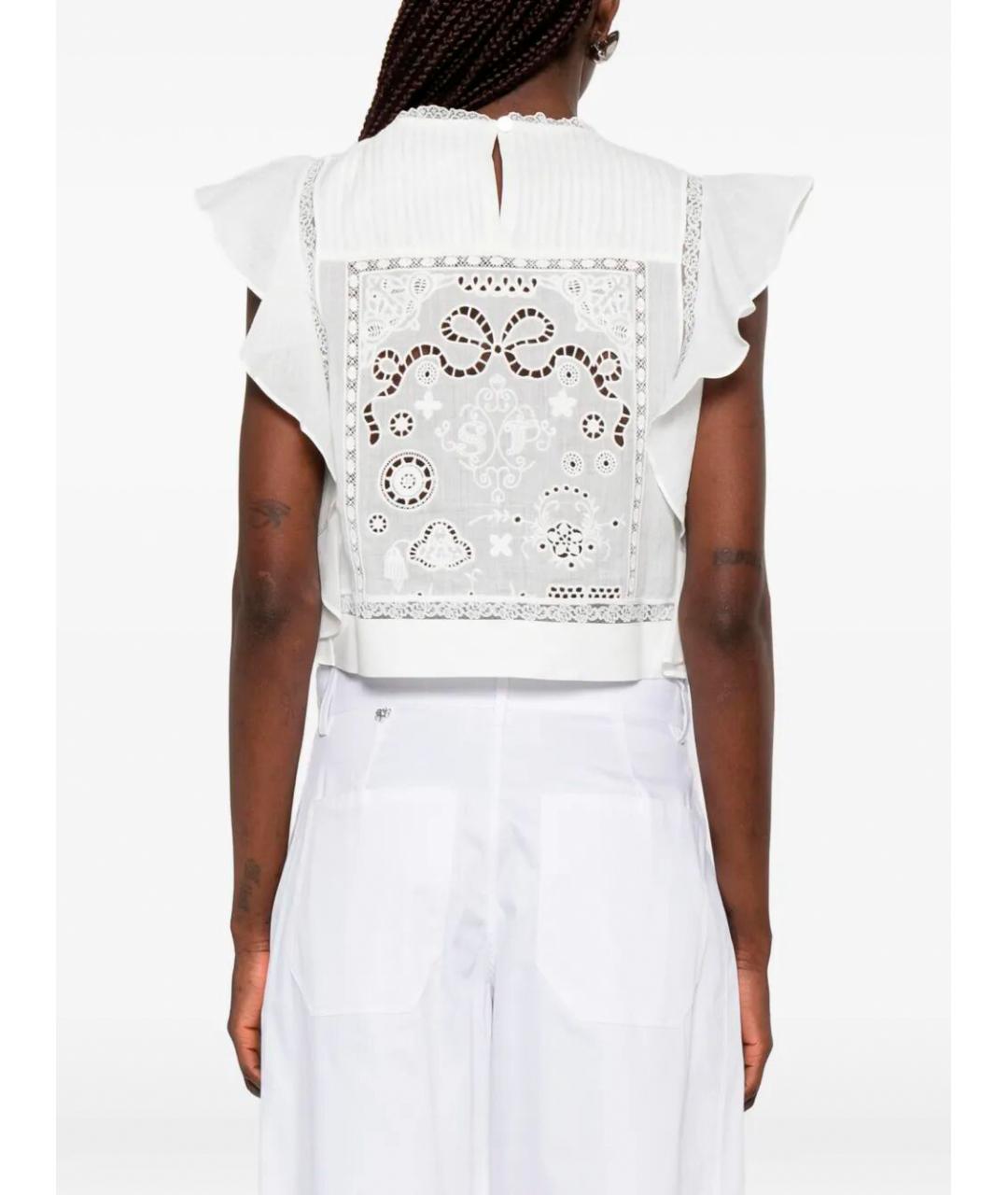 SELF-PORTRAIT Белая полиэстеровая блузы, фото 5