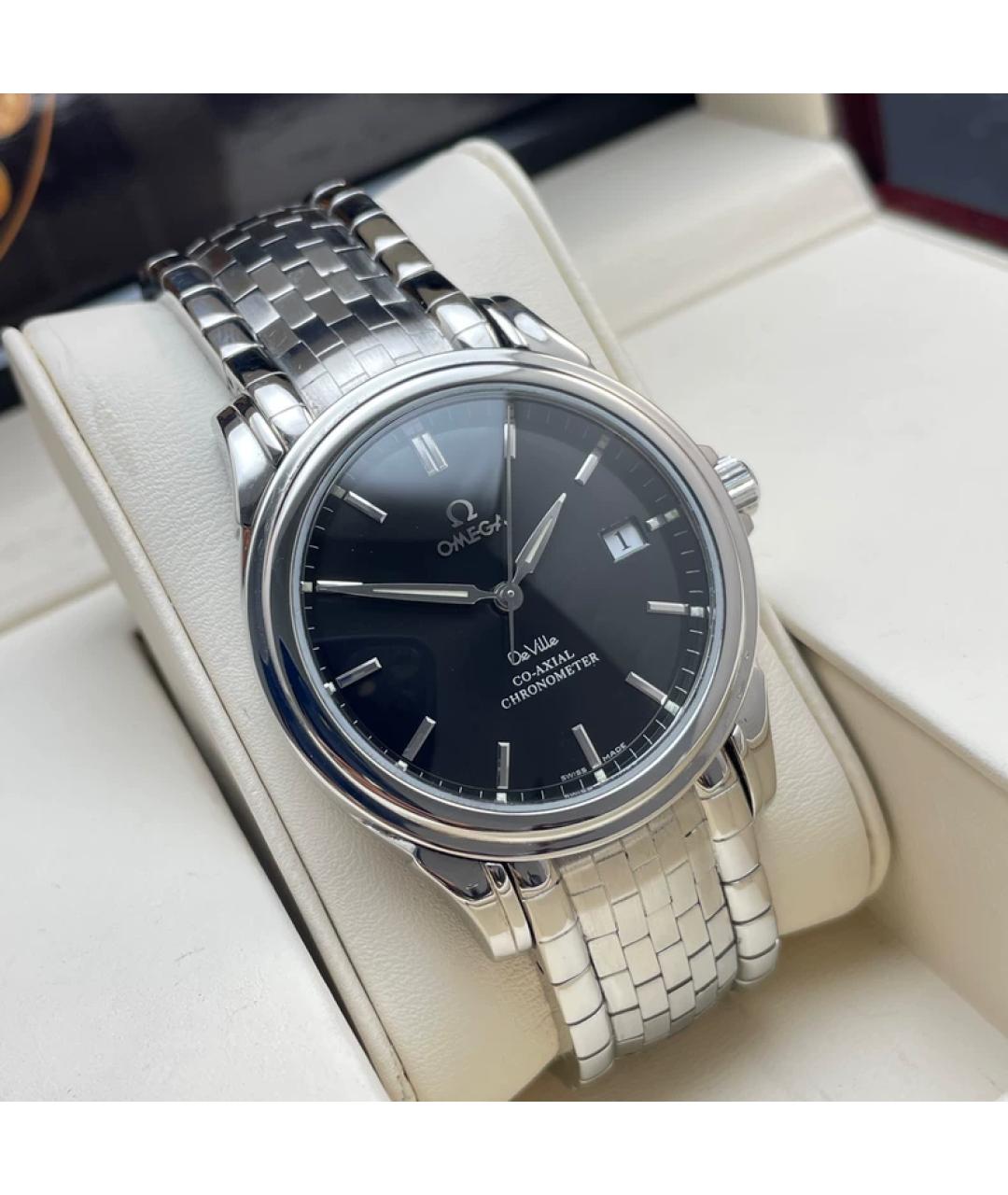 LONGINES Черные металлические часы, фото 2