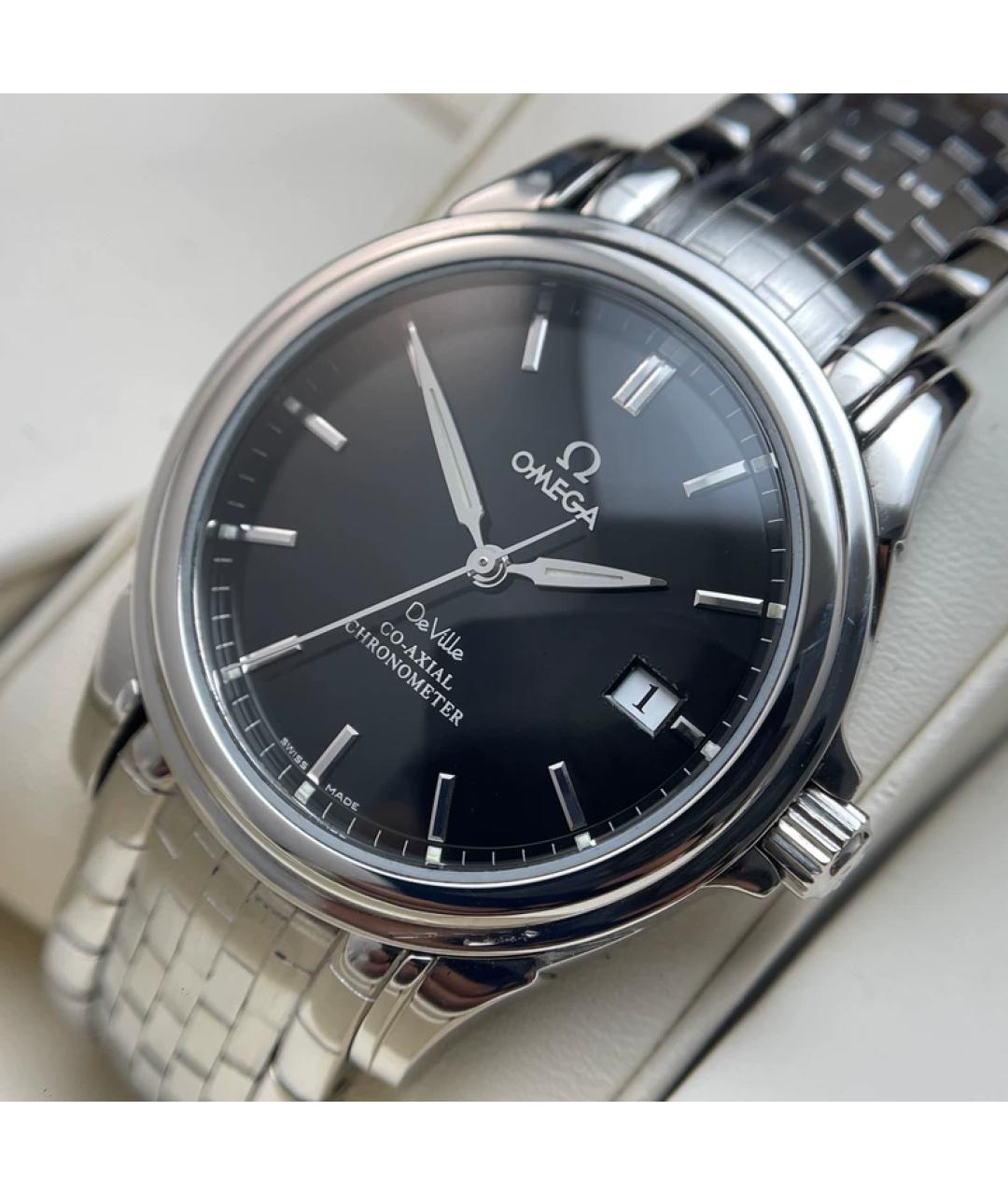 LONGINES Черные металлические часы, фото 9