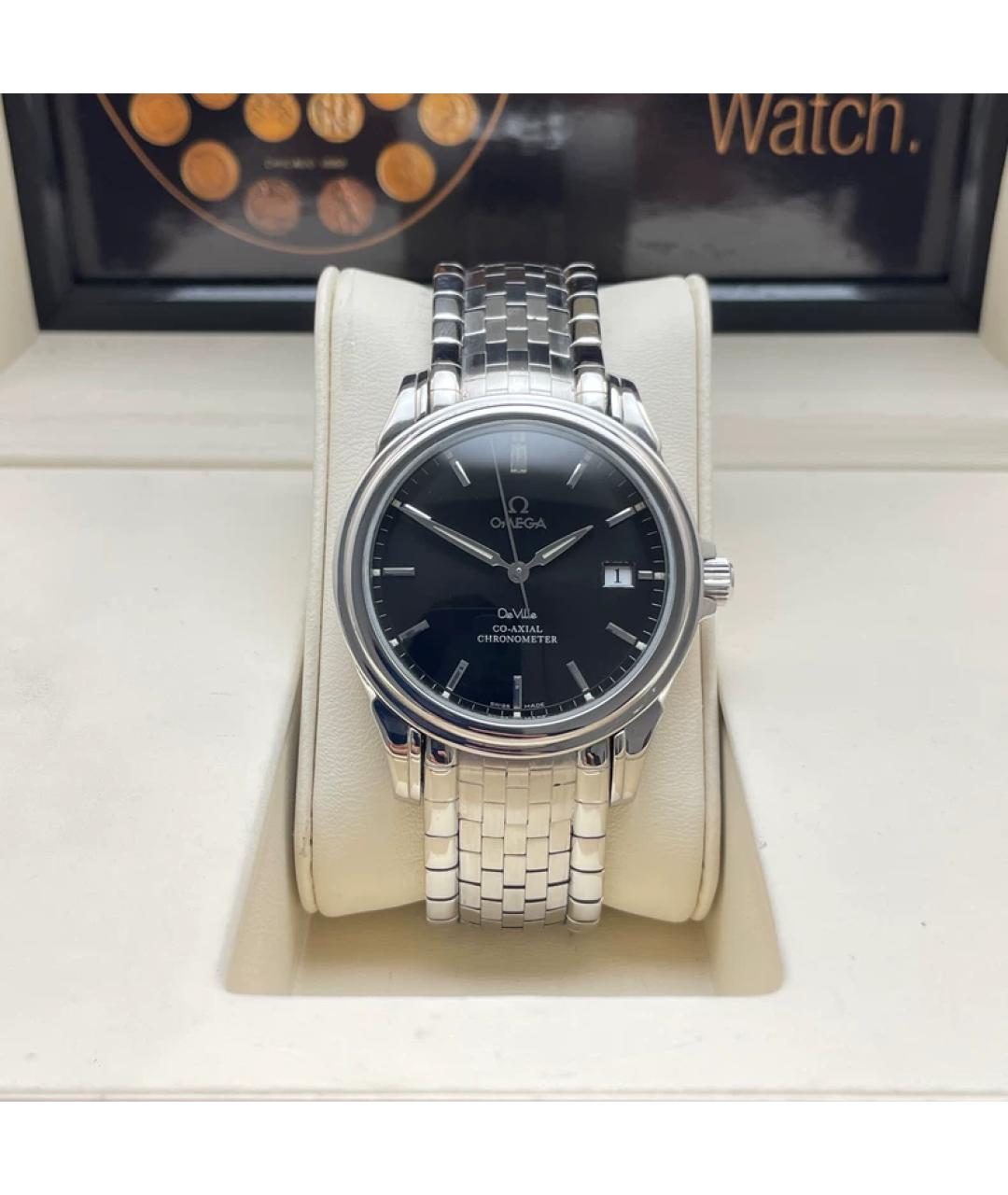 LONGINES Черные металлические часы, фото 8