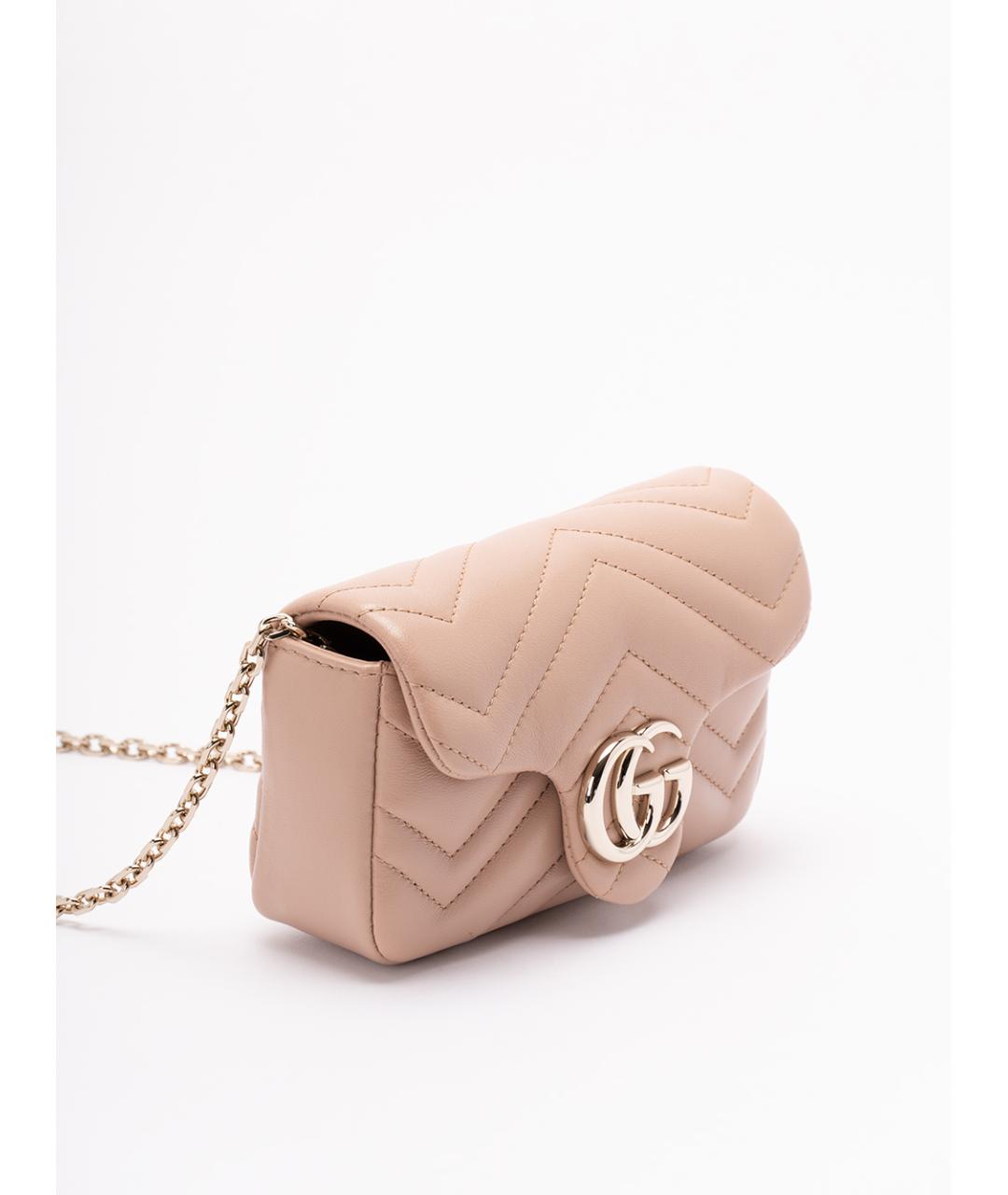 GUCCI Розовая кожаная сумка через плечо, фото 3