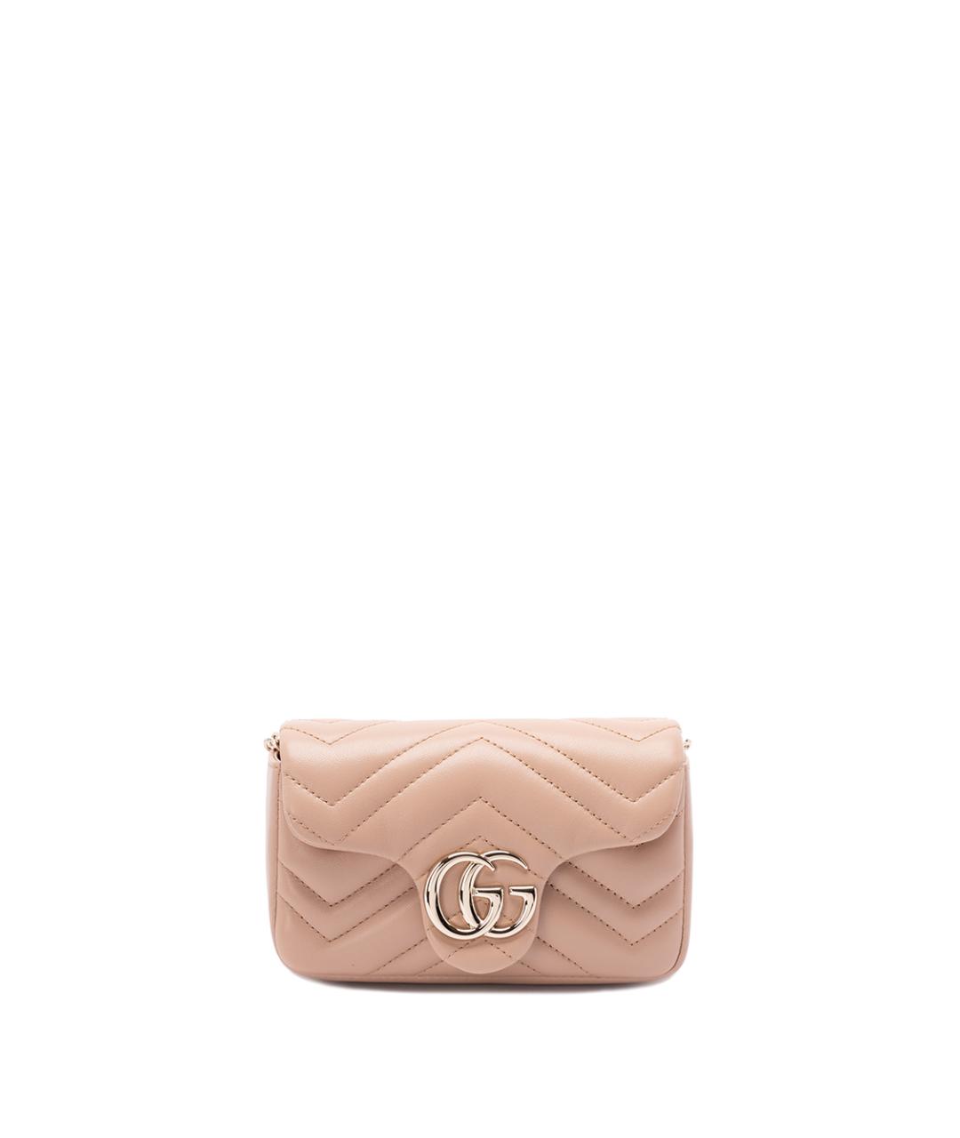 GUCCI Розовая кожаная сумка через плечо, фото 6