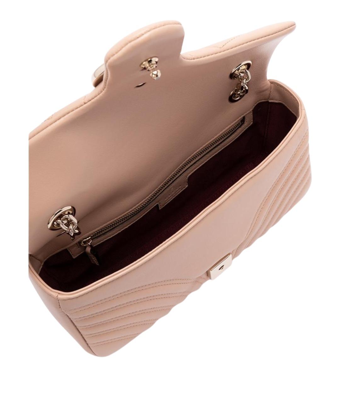 GUCCI Бежевая кожаная сумка через плечо, фото 5