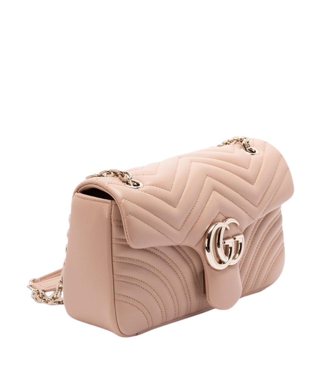 GUCCI Бежевая кожаная сумка через плечо, фото 3