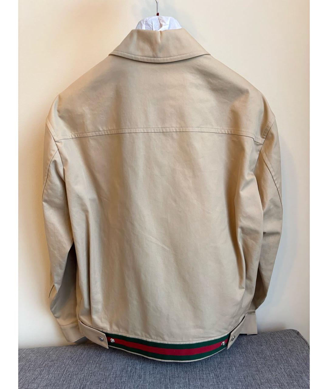 GUCCI Бежевая хлопковая куртка, фото 2