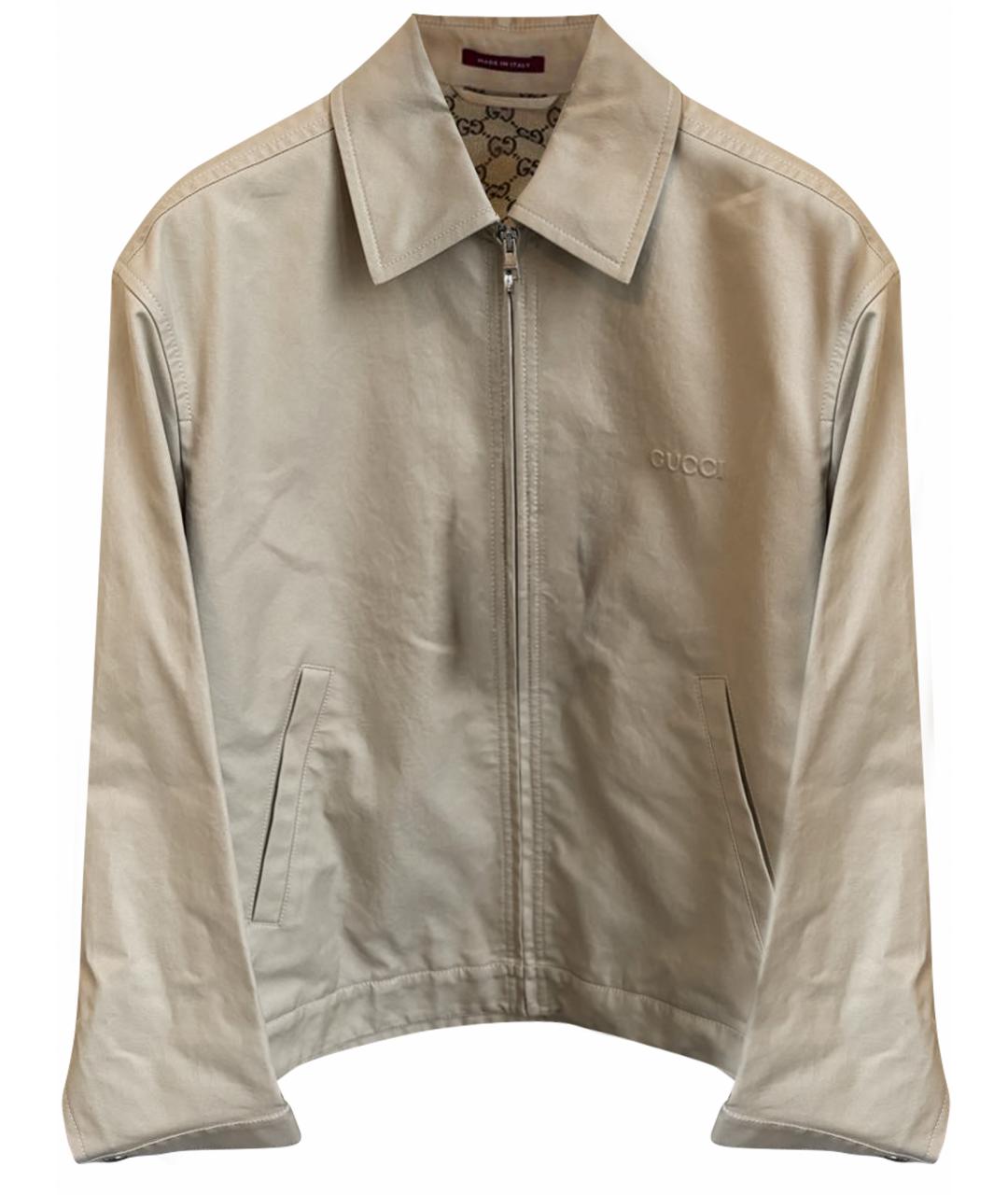 GUCCI Бежевая хлопковая куртка, фото 1