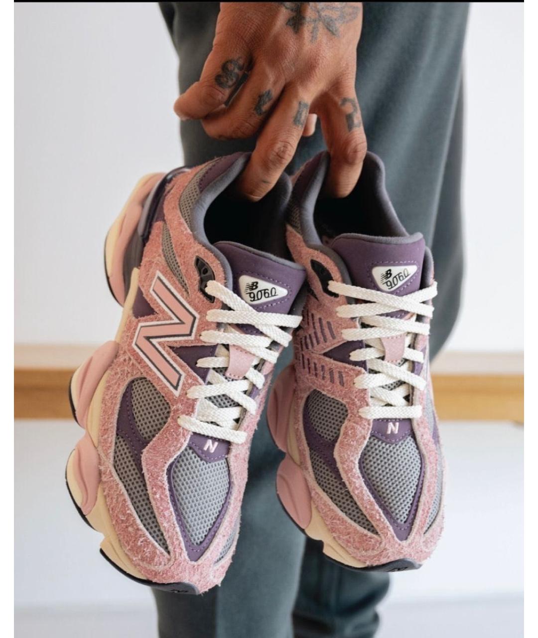 NEW BALANCE Розовые замшевые низкие кроссовки / кеды, фото 3