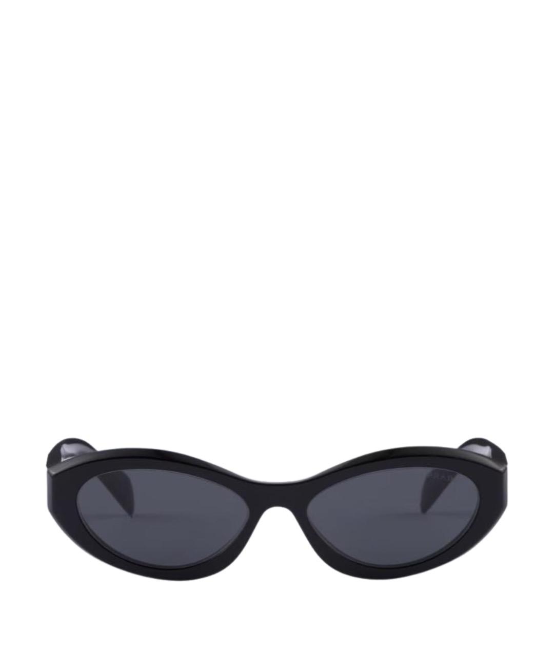 PRADA Черные пластиковые солнцезащитные очки, фото 1