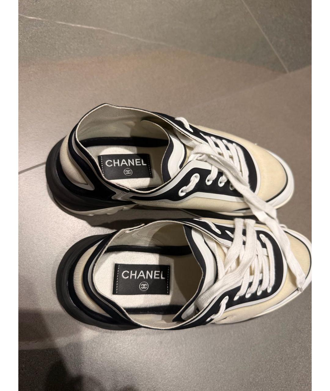 CHANEL Бежевые кроссовки, фото 4