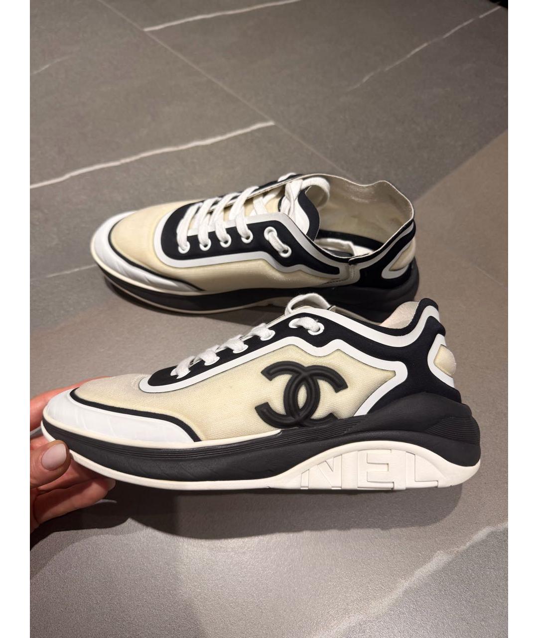 CHANEL Бежевые кроссовки, фото 8