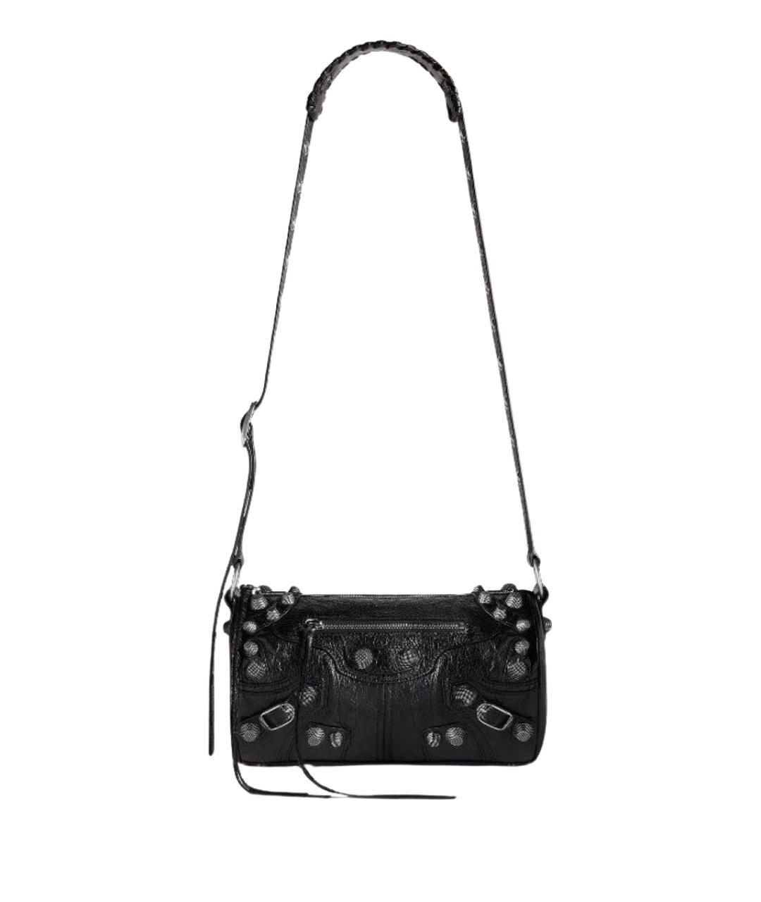 BALENCIAGA Черная кожаная сумка через плечо, фото 1