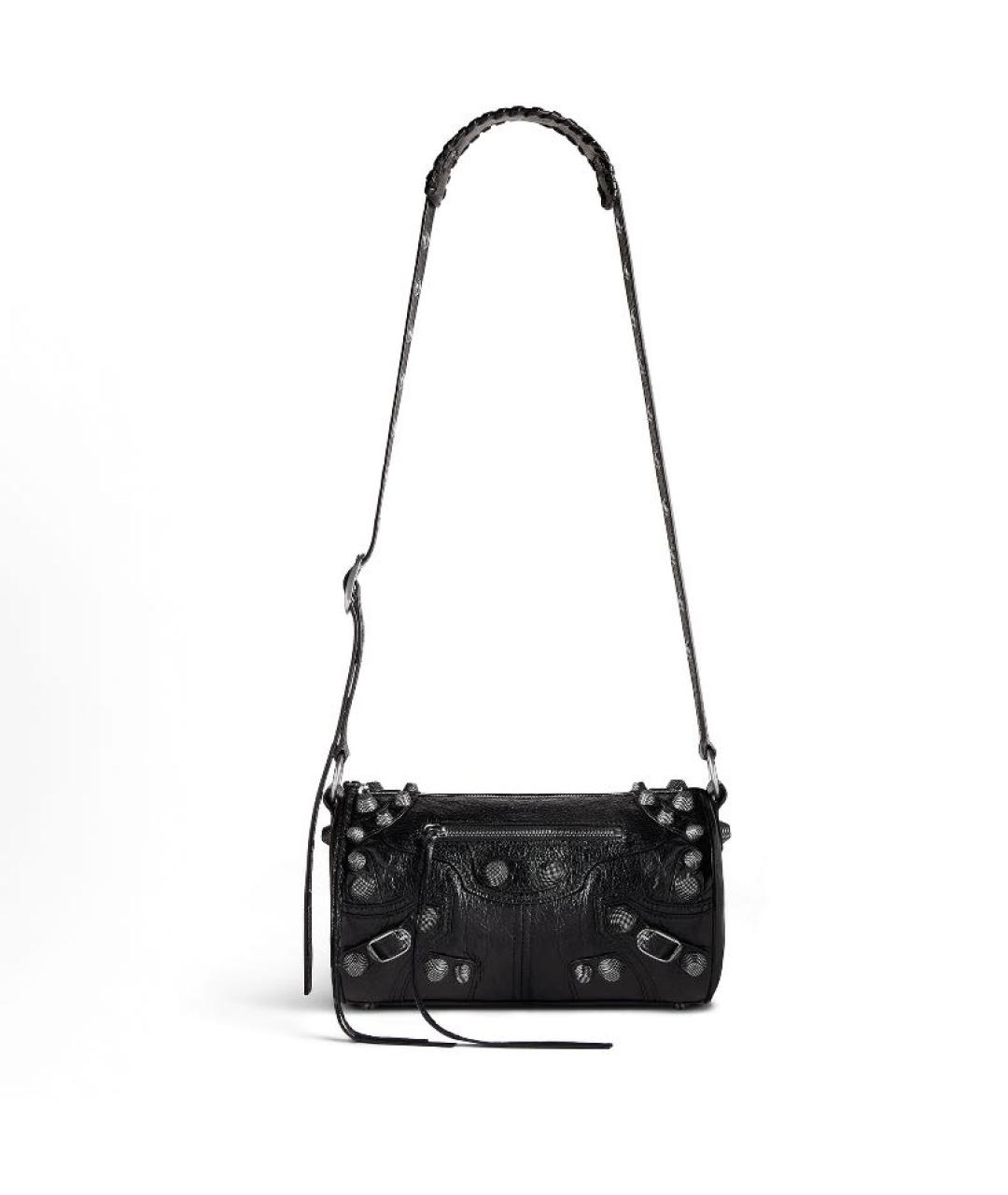 BALENCIAGA Черная кожаная сумка через плечо, фото 7