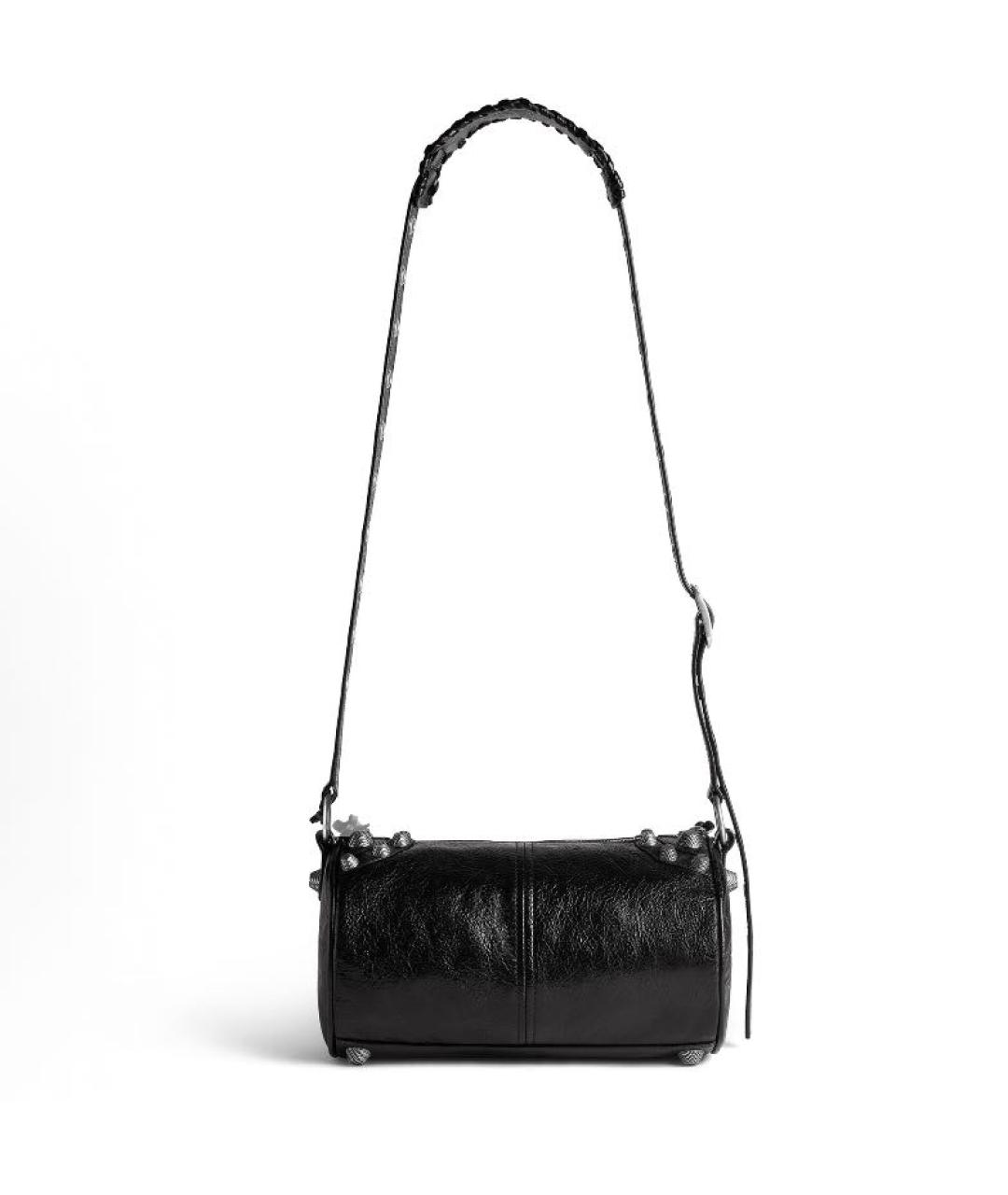 BALENCIAGA Черная кожаная сумка через плечо, фото 2