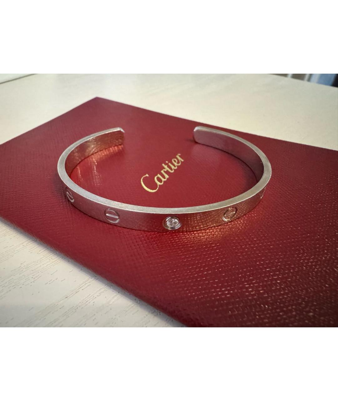 CARTIER Серебрянный браслет из белого золота, фото 6