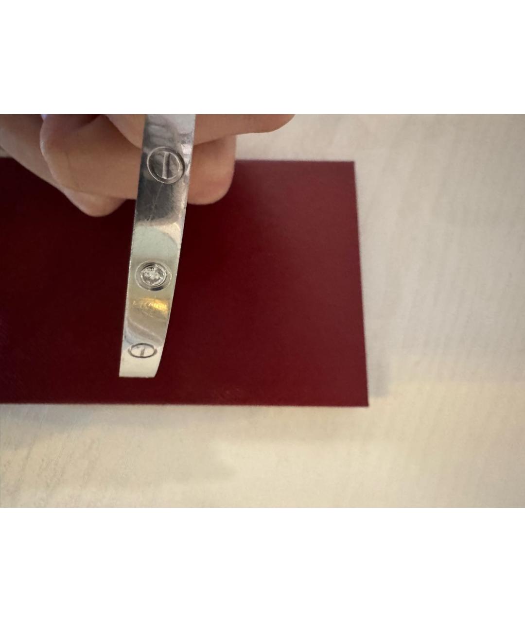 CARTIER Серебрянный браслет из белого золота, фото 4