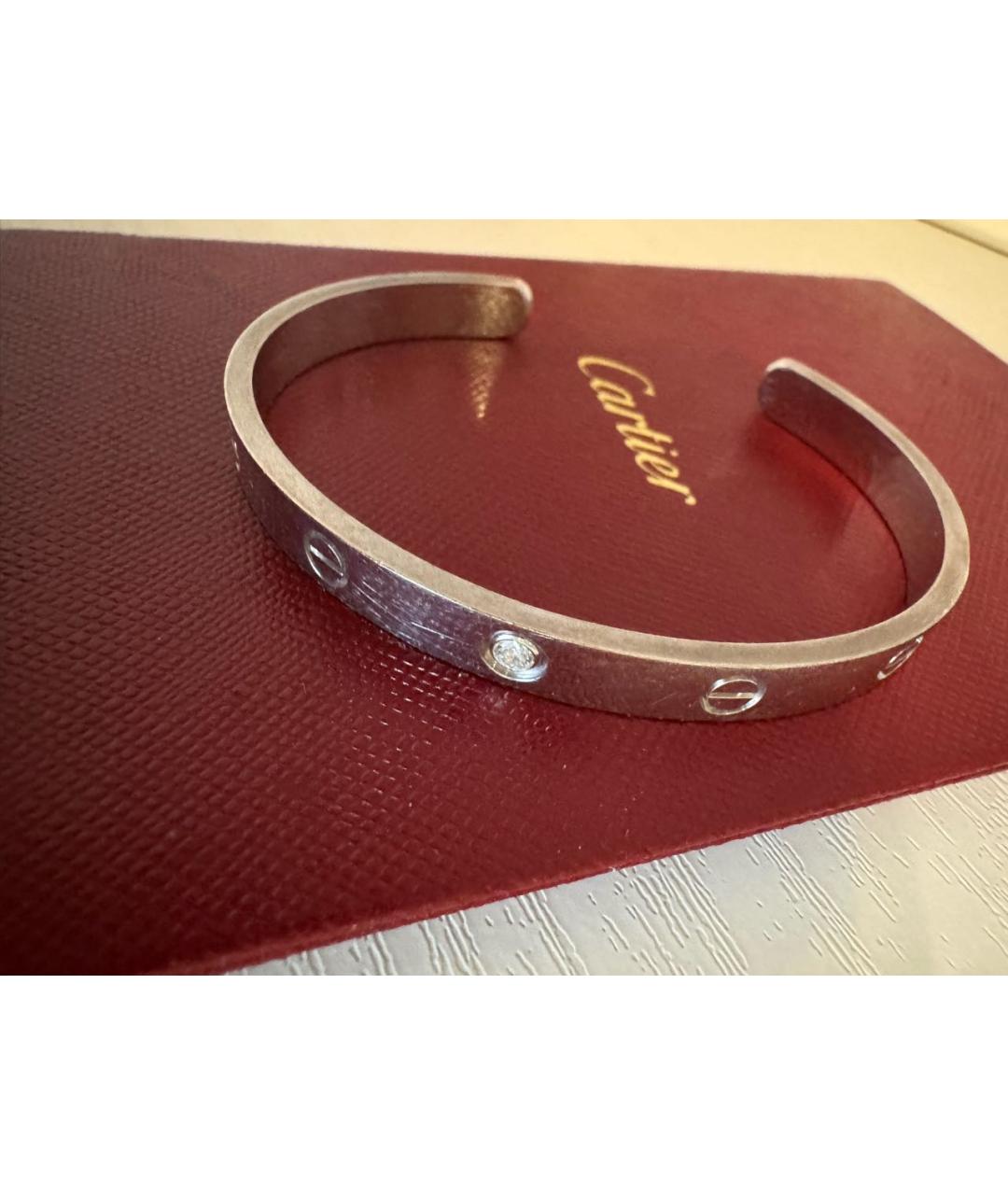 CARTIER Серебрянный браслет из белого золота, фото 3