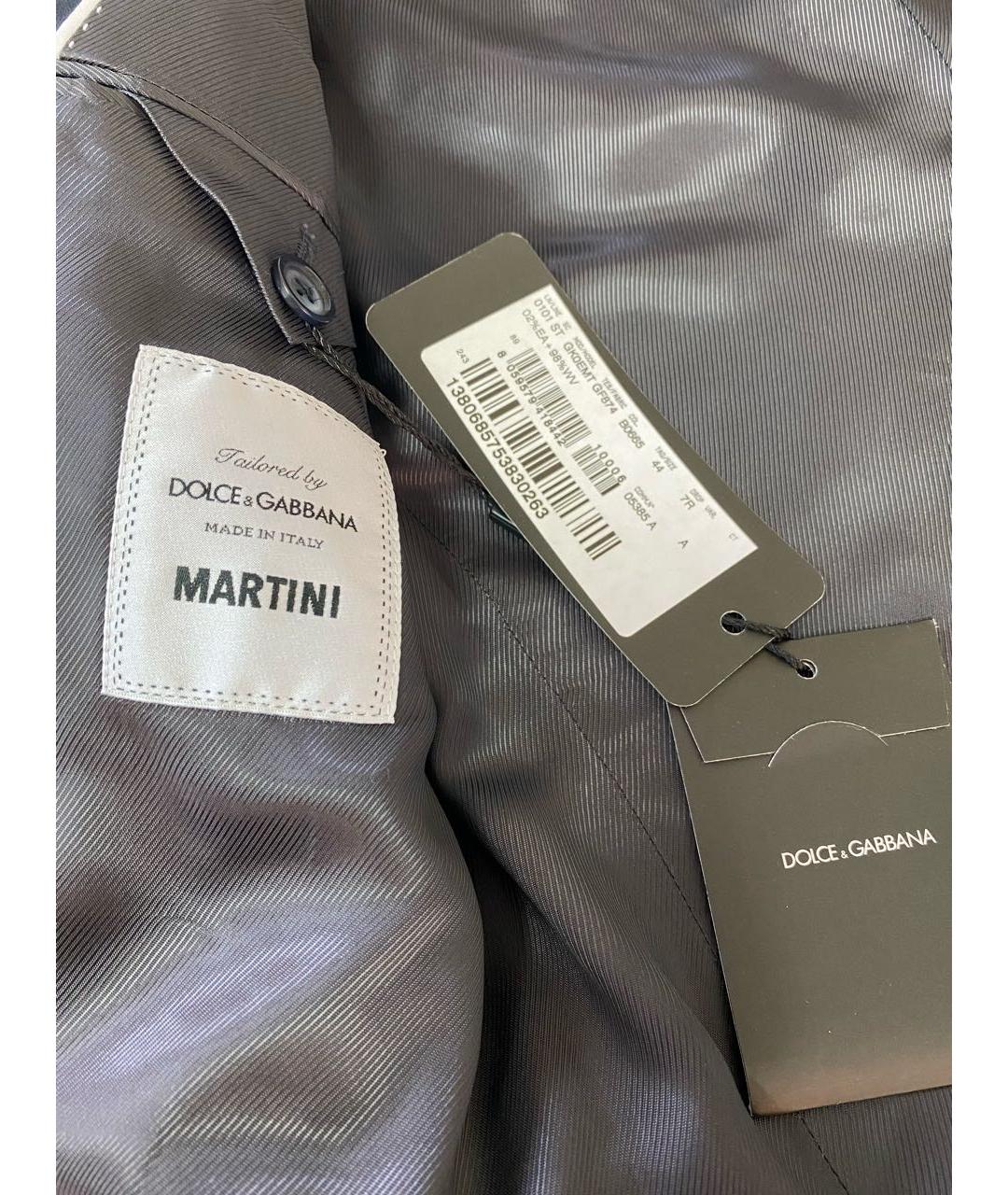 DOLCE&GABBANA Темно-синий классический костюм, фото 3