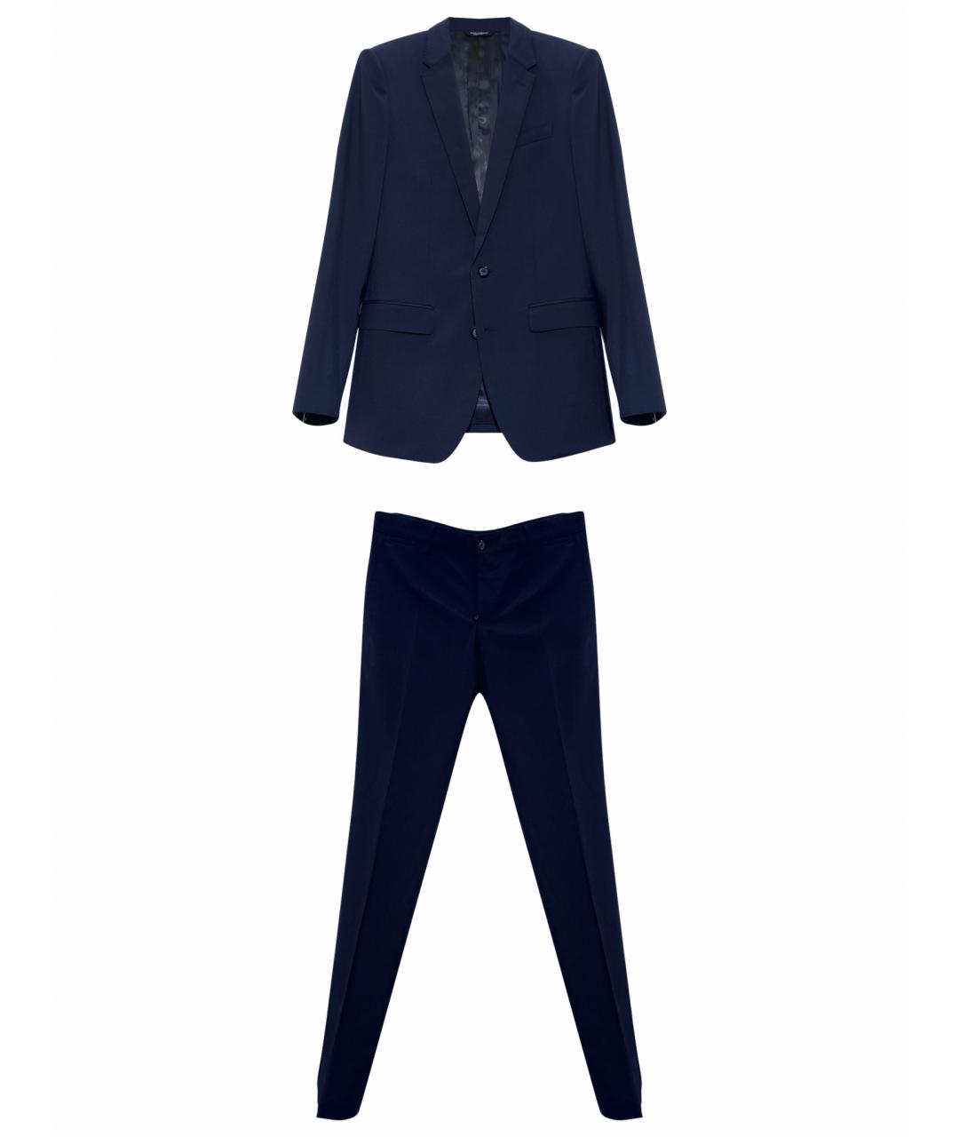 DOLCE&GABBANA Темно-синий классический костюм, фото 1