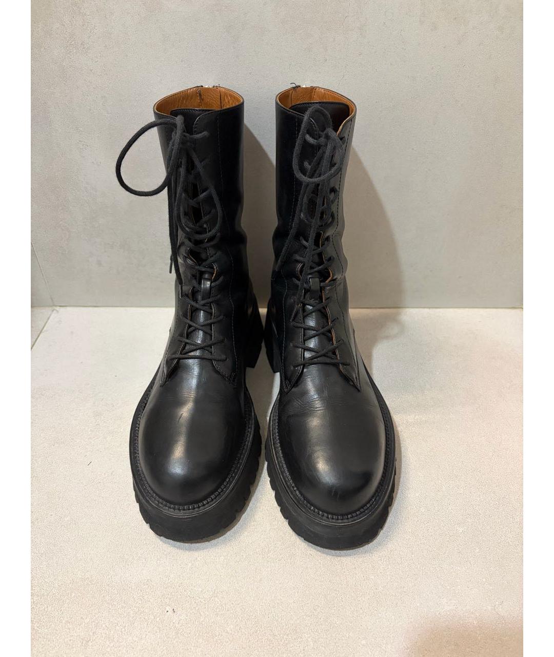 Louise Michail Черные кожаные ботинки, фото 3