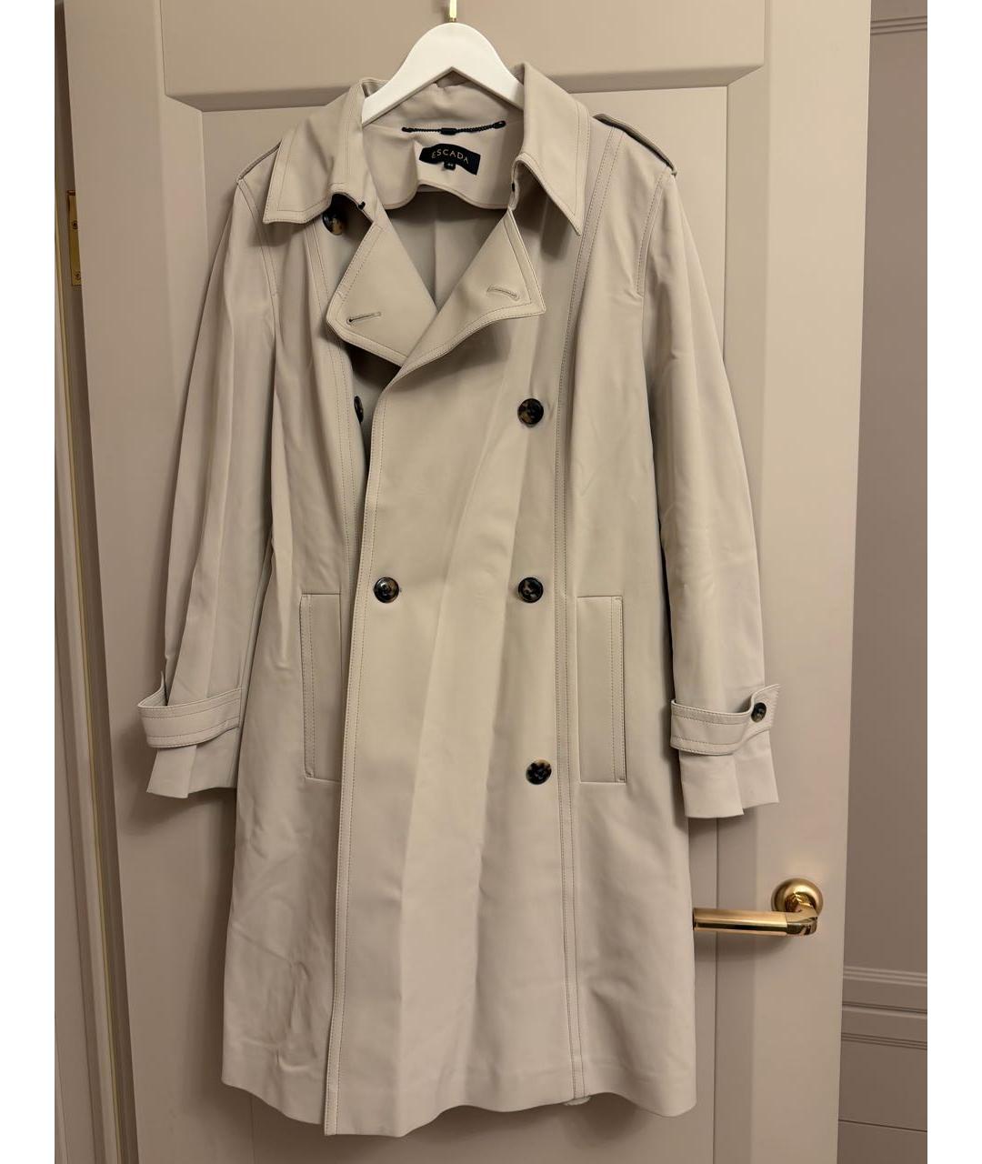 ESCADA Бежевый полиамидовый тренч/плащ, фото 5