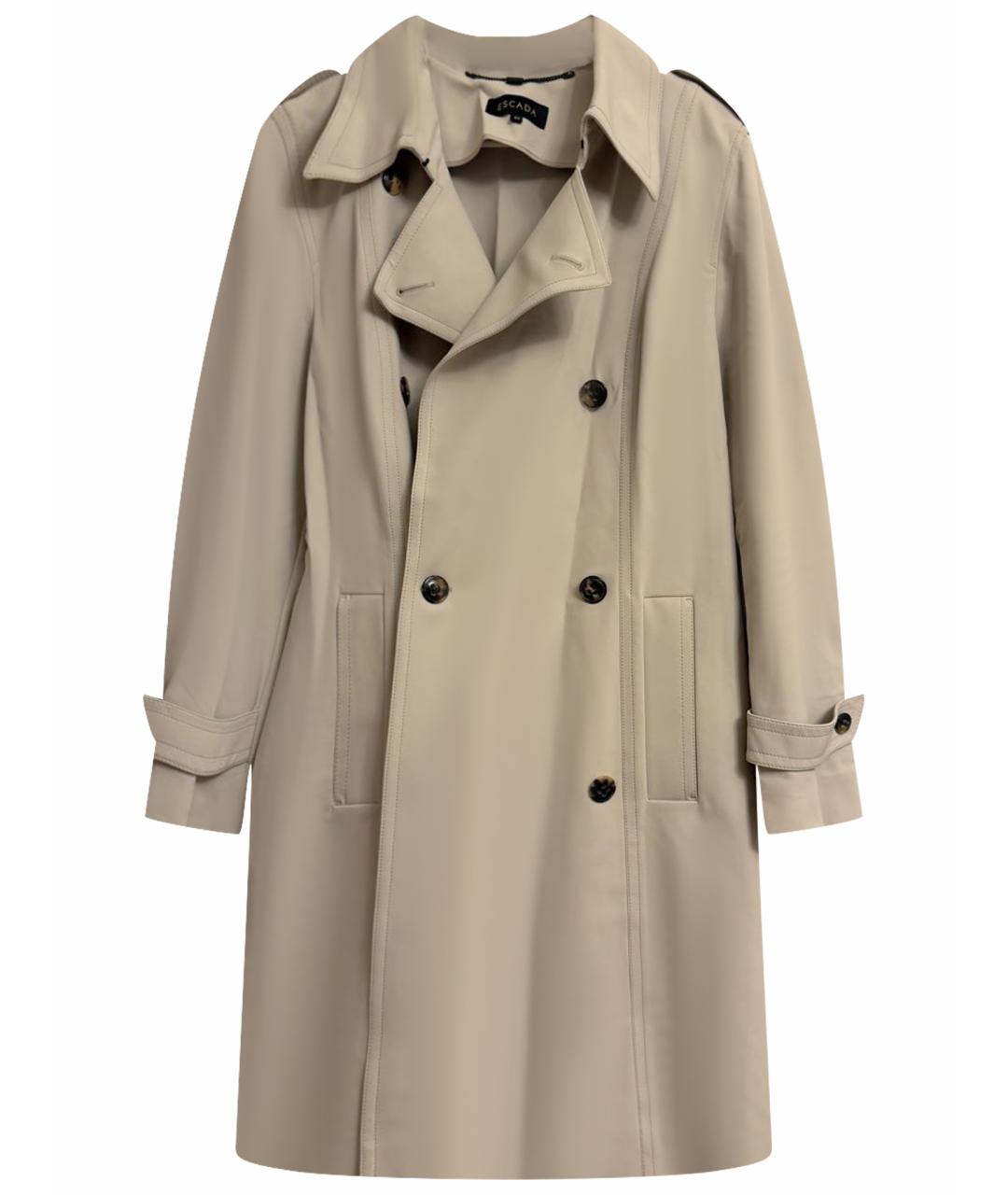ESCADA Бежевый полиамидовый тренч/плащ, фото 1