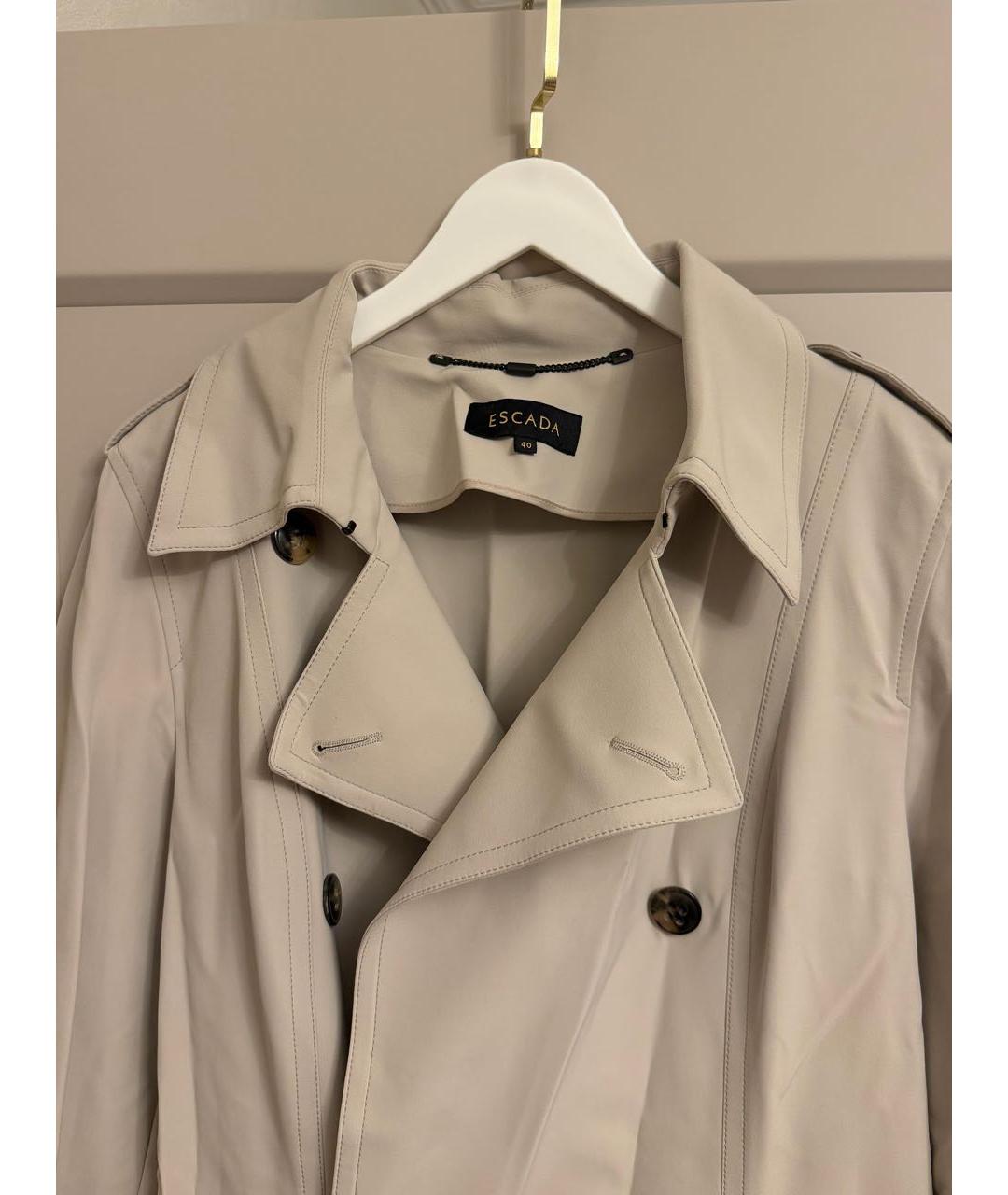 ESCADA Бежевый полиамидовый тренч/плащ, фото 3