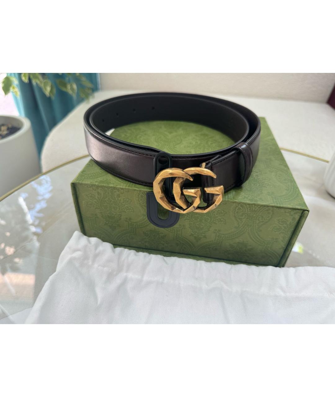 GUCCI Коричневый кожаный ремень, фото 4