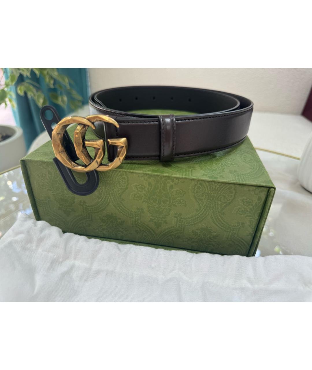 GUCCI Коричневый кожаный ремень, фото 5